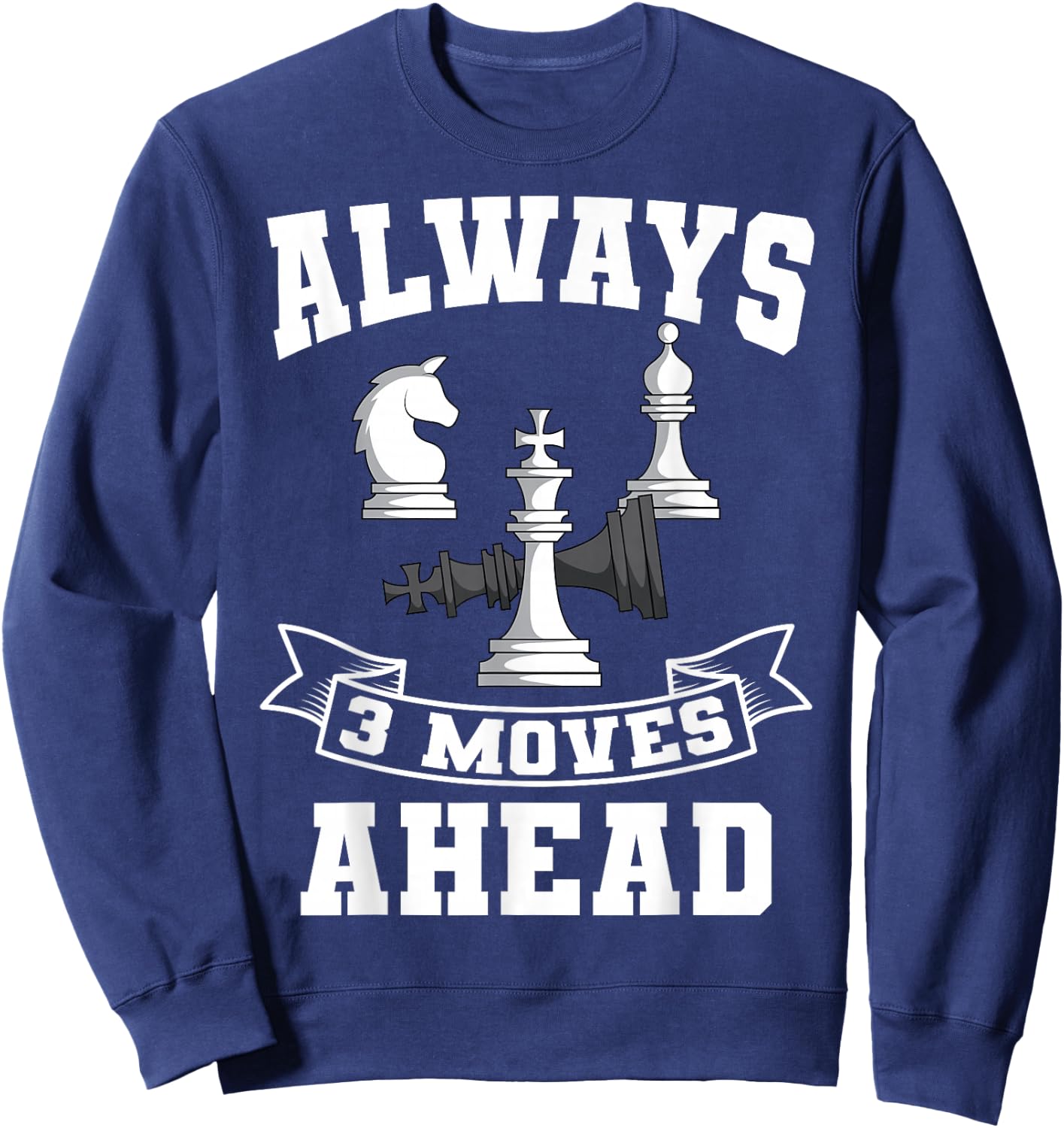 Chess Players Boardgame Checkmate King Rook Bishop Sweatshirt - Sweatshirt | Navy