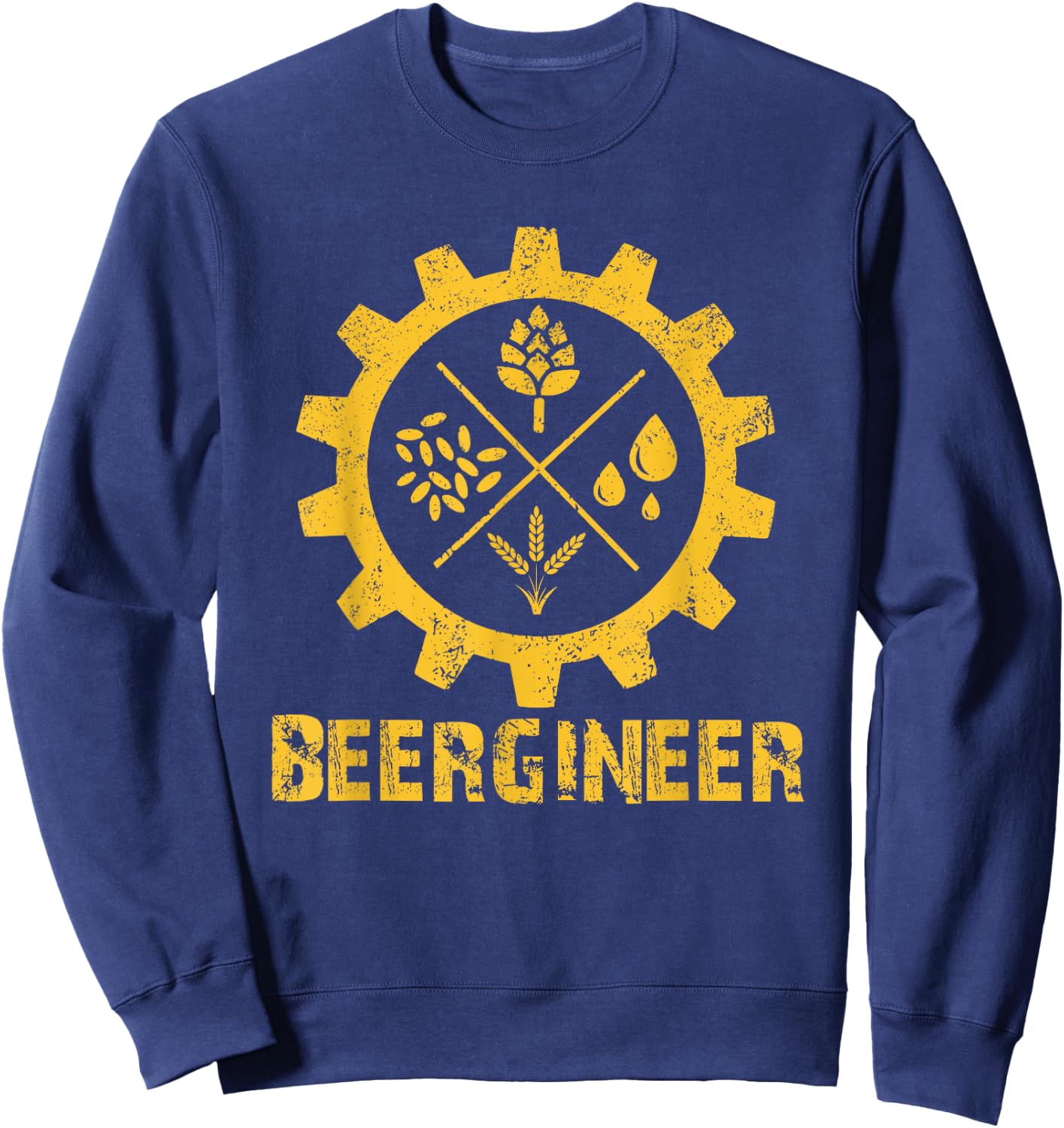Home Brewing Art Craft Beer Homebrew Brewery Beer Engineer Sweatshirt - Sweatshirt | Navy