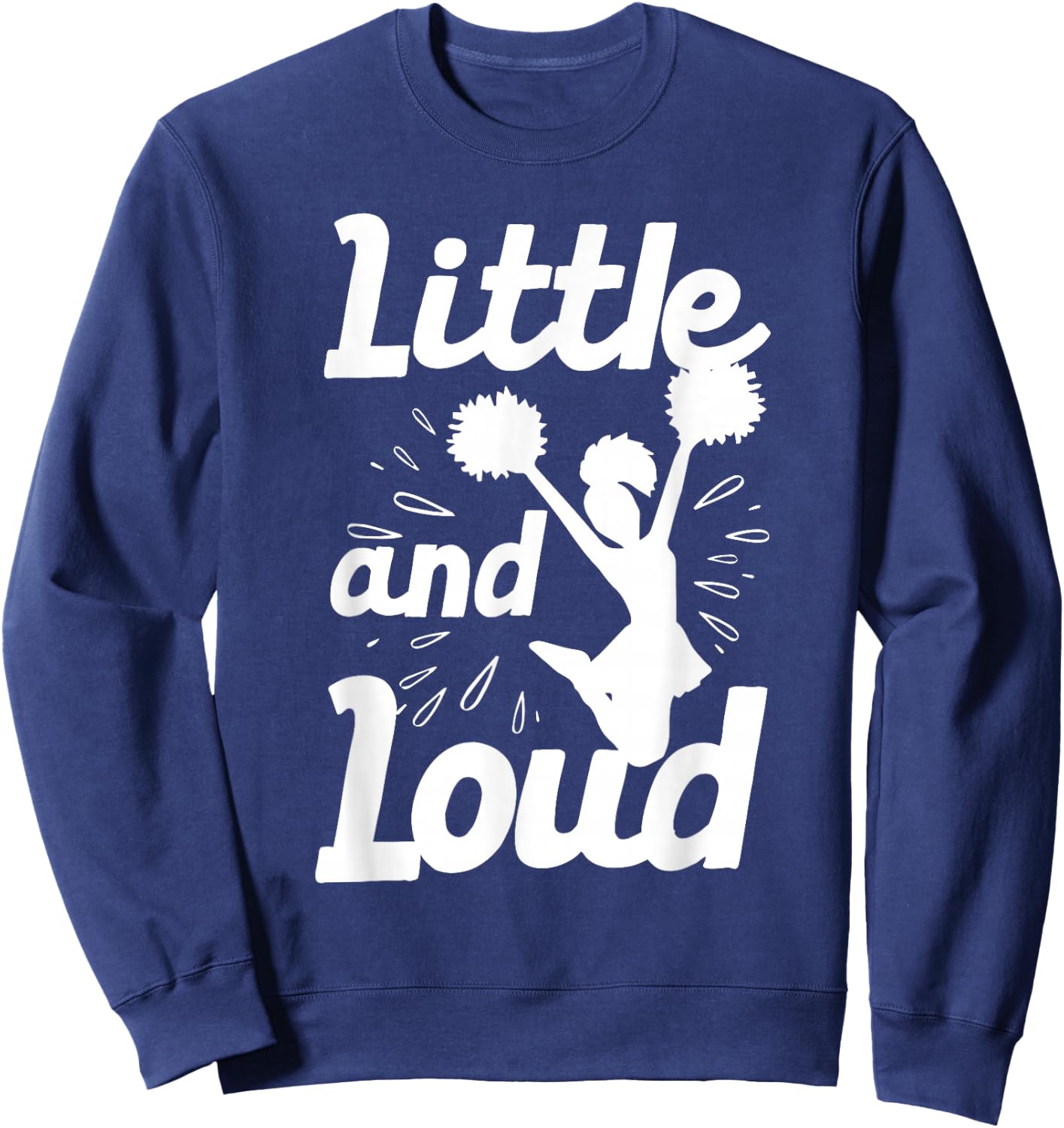 Cool Cheerleader Art Teens Girls Cheerleading Cheer Gymnast Sweatshirt - Sweatshirt | Navy