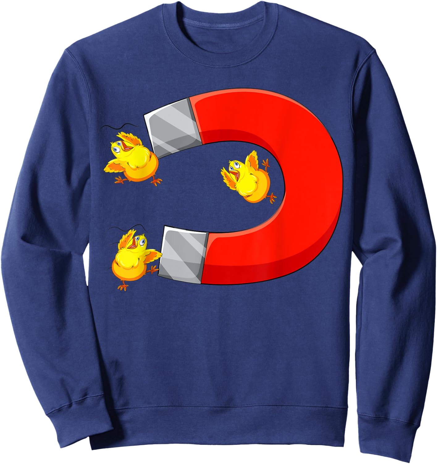 Funny Chicks Magnet DIY Halloween Office Party Costume Sweatshirt - Sweatshirt | Navy