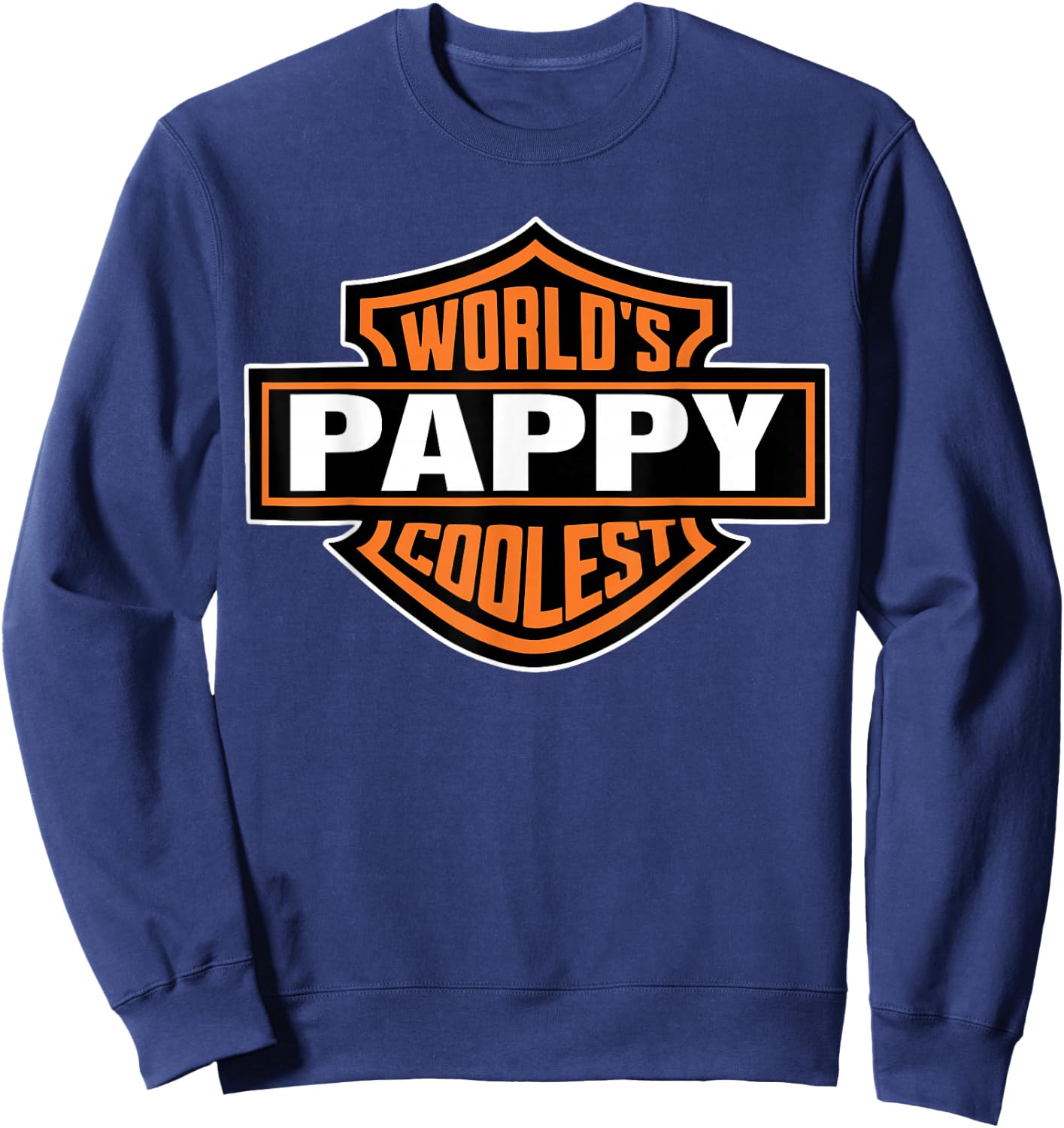 Worlds Coolest Pappy Matching Family Fathers Day Sweatshirt - Sweatshirt | Navy