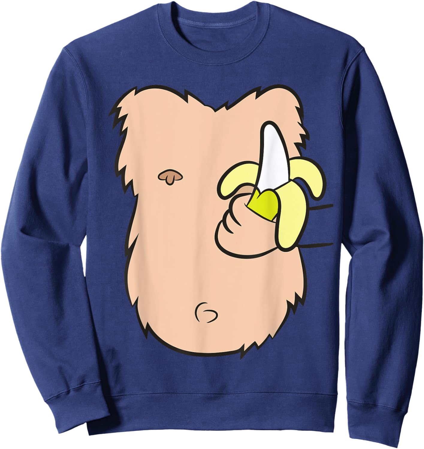 Monkey Costume Ape Gorilla Costume Monkey Sweatshirt - Sweatshirt | Navy