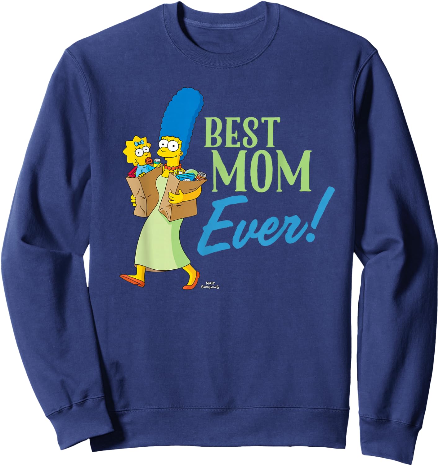 The Simpsons Marge Simpson Best Mom Ever Sweatshirt - Sweatshirt | Navy