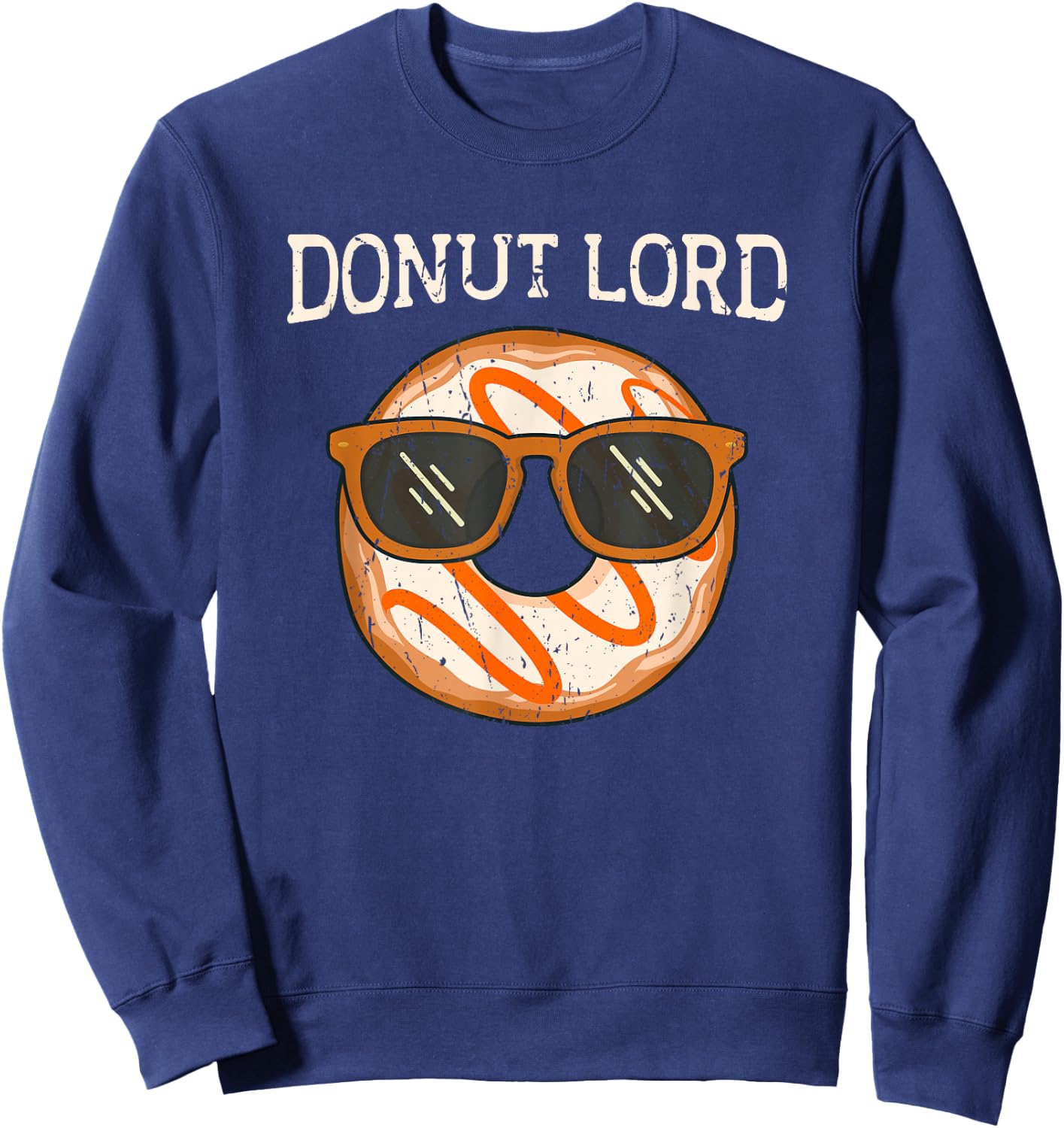 Donut Lord Pretzel Lady - Colorful Baker Donut Lovers Sweatshirt - Sweatshirt | Navy