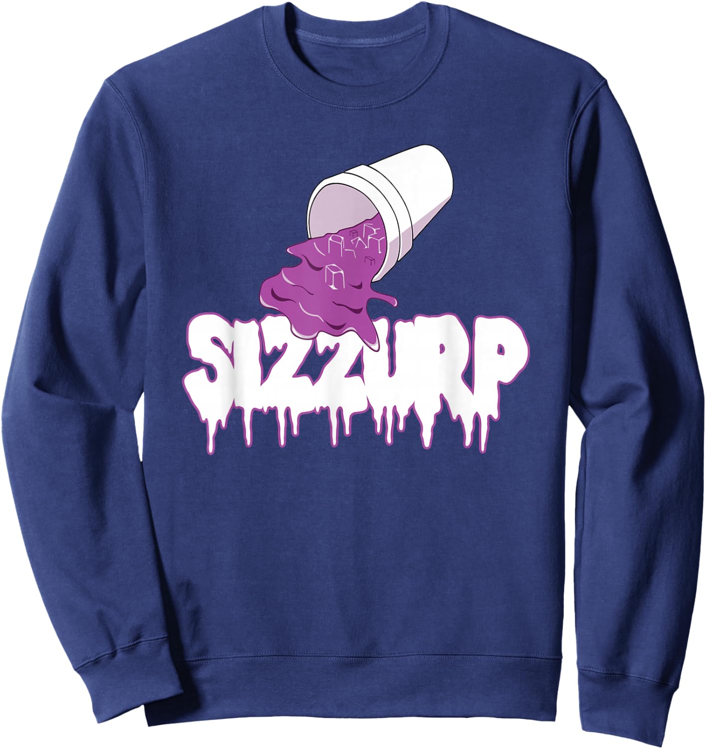 Sizzurp Lean Purple Drank Sweatshirt - Sweatshirt | Navy