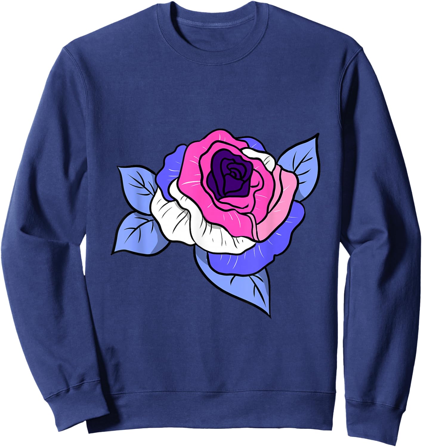Omnisexual Rose Omnisexual Pride Sweatshirt - Sweatshirt | Navy