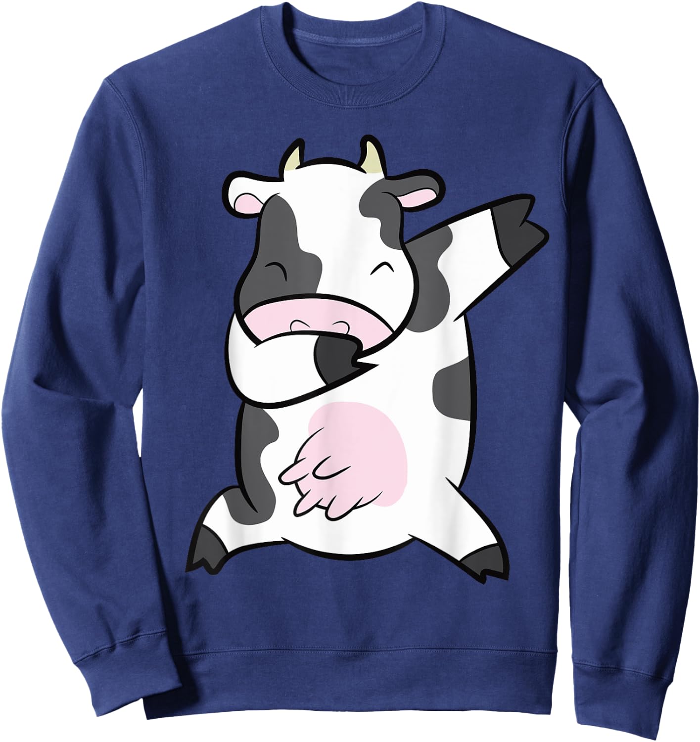 Dabbing Cow Farm Animal Funny Cow Sweatshirt - Sweatshirt | Navy