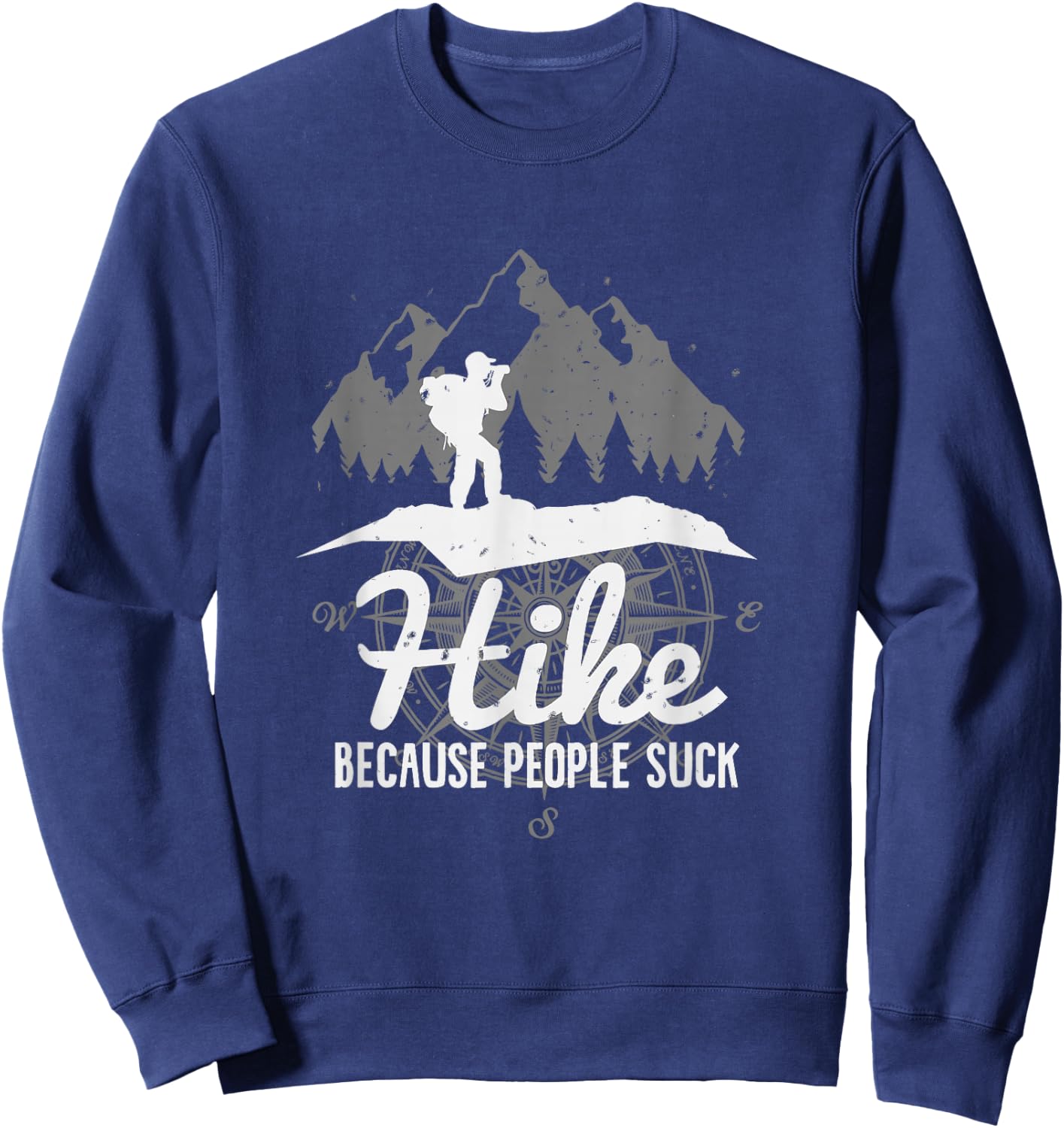 Hike - Because People Suck Sweatshirt - Sweatshirt | Navy