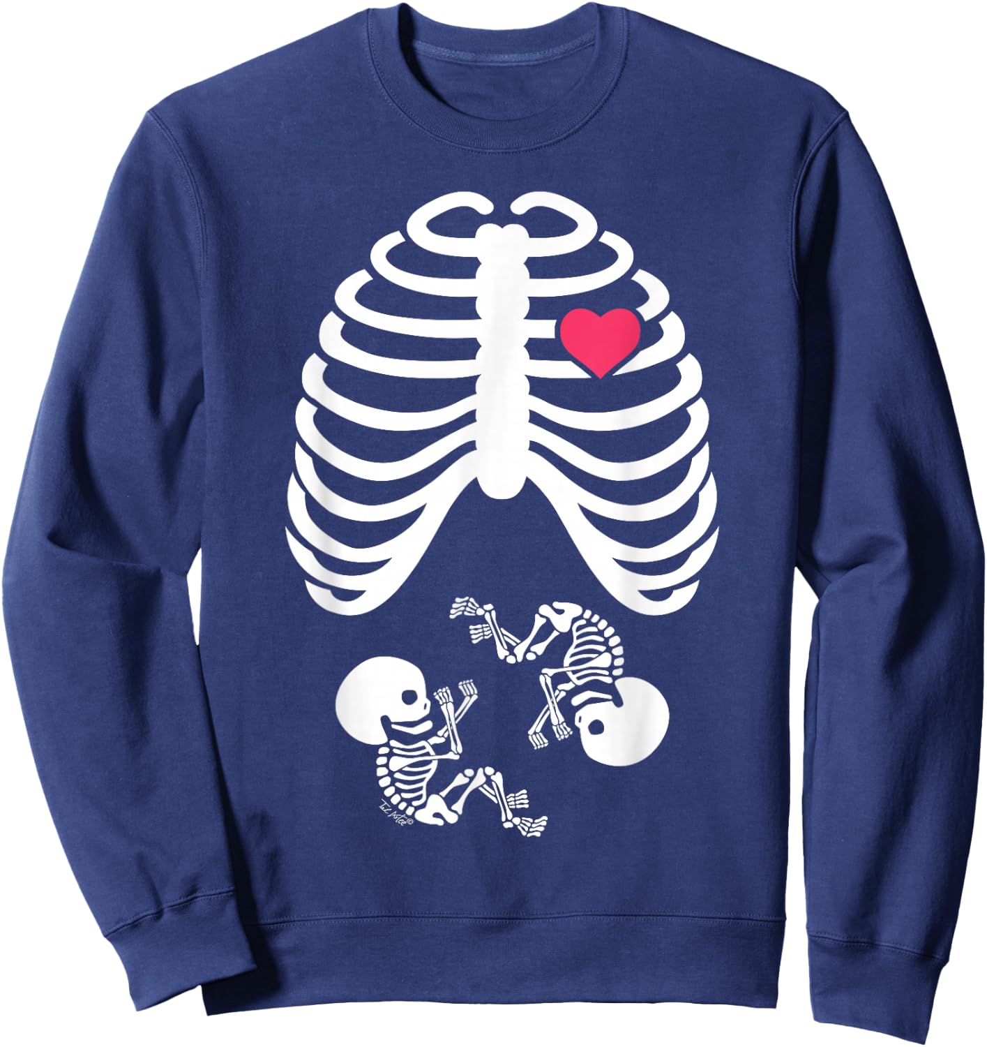 Halloween Pregnancy Tops Expecting Twins Babies Design Sweatshirt - Sweatshirt | Navy