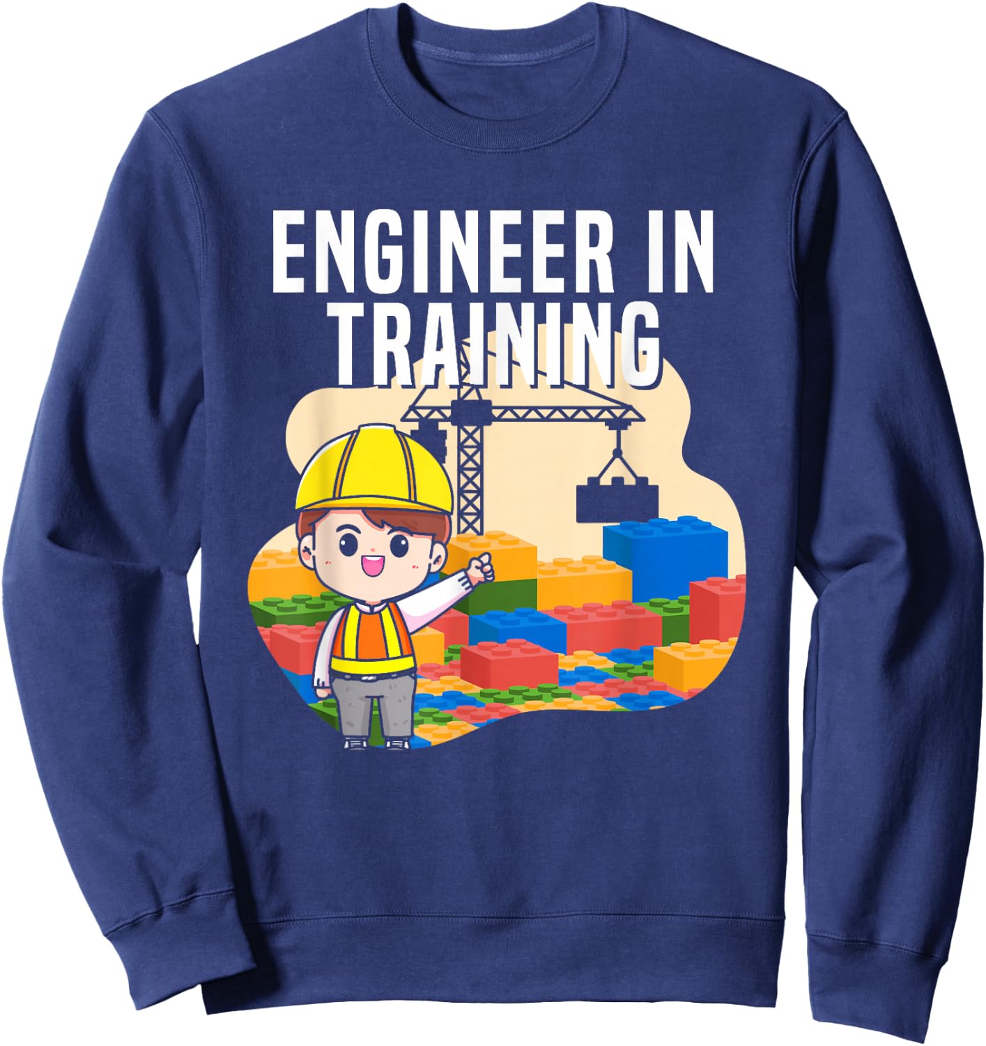 Engineer In Training | Building Blocks | Master Builder Sweatshirt - Sweatshirt | Navy