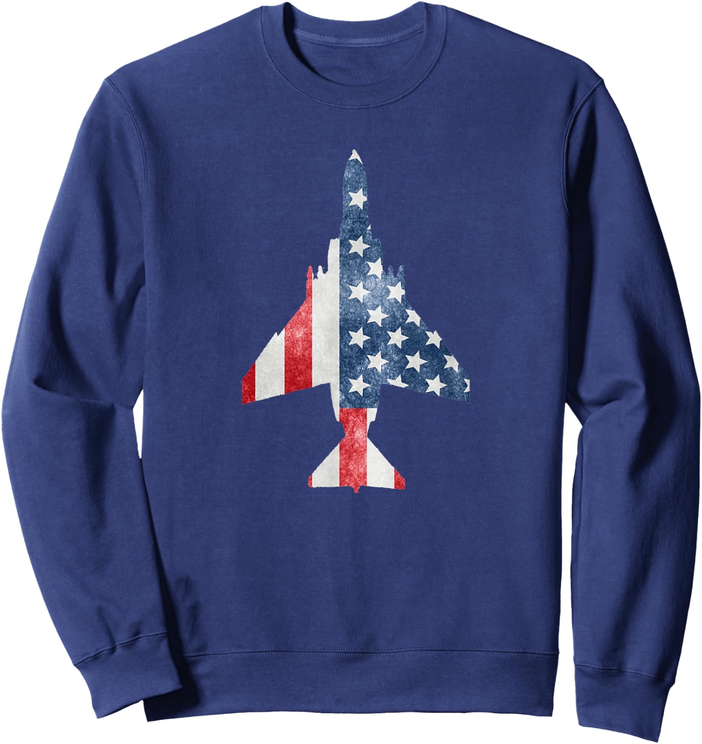 F-4 Phantom American Flag Military Aviation Sweatshirt - Sweatshirt | Navy