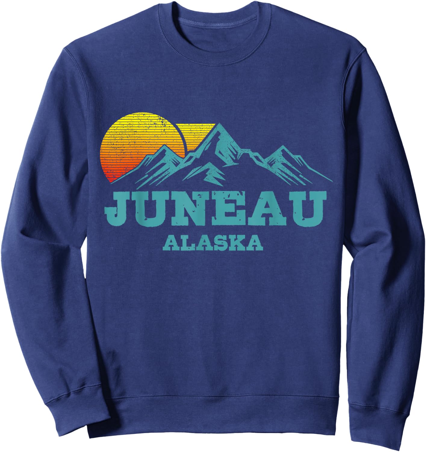Juneau Alaska Vintage Souvenir Sweatshirt - Sweatshirt | Navy