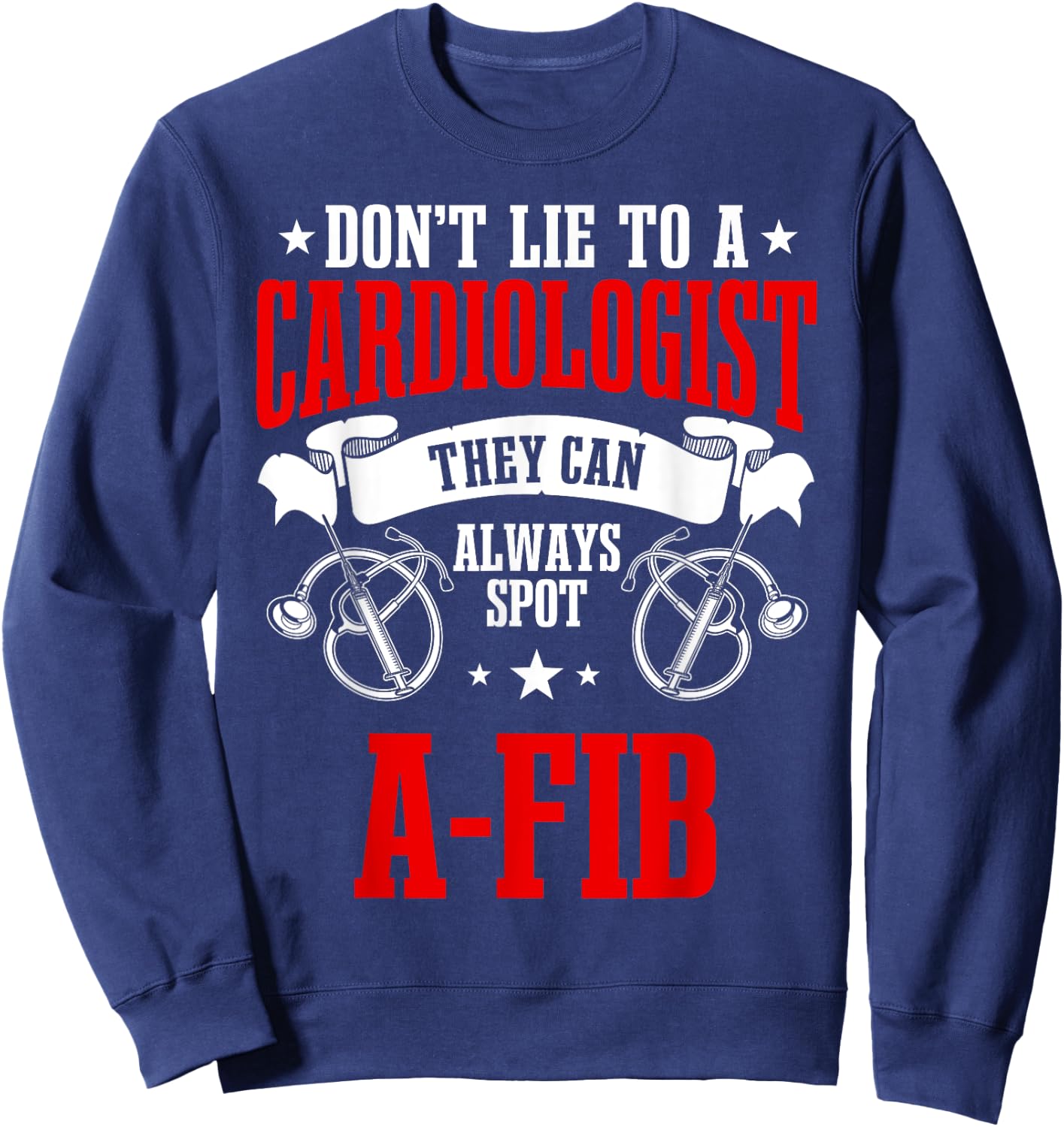 Cardiologist Cardiac Surgeon Physician Sweatshirt - Sweatshirt | Navy
