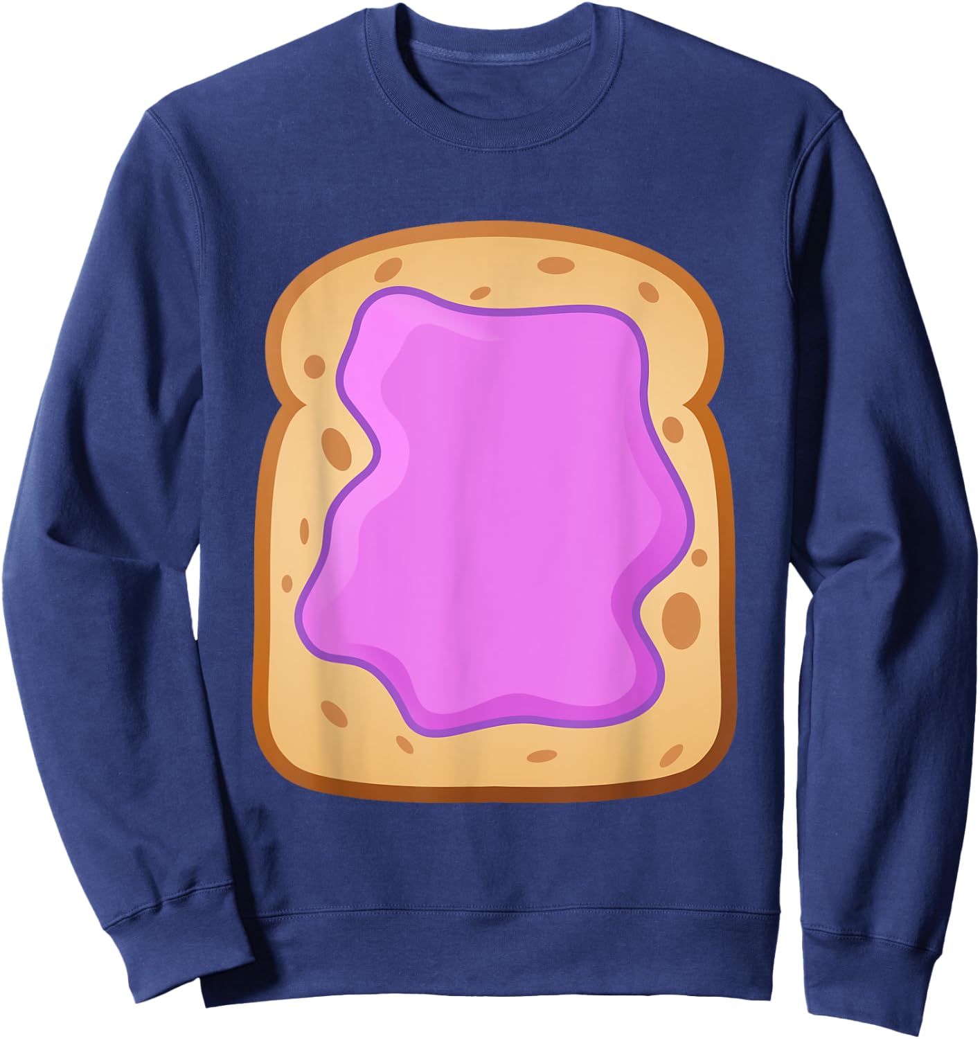 PB&J Grape Jelly on Bread Funny Matching Halloween Costume Sweatshirt - Sweatshirt | Navy