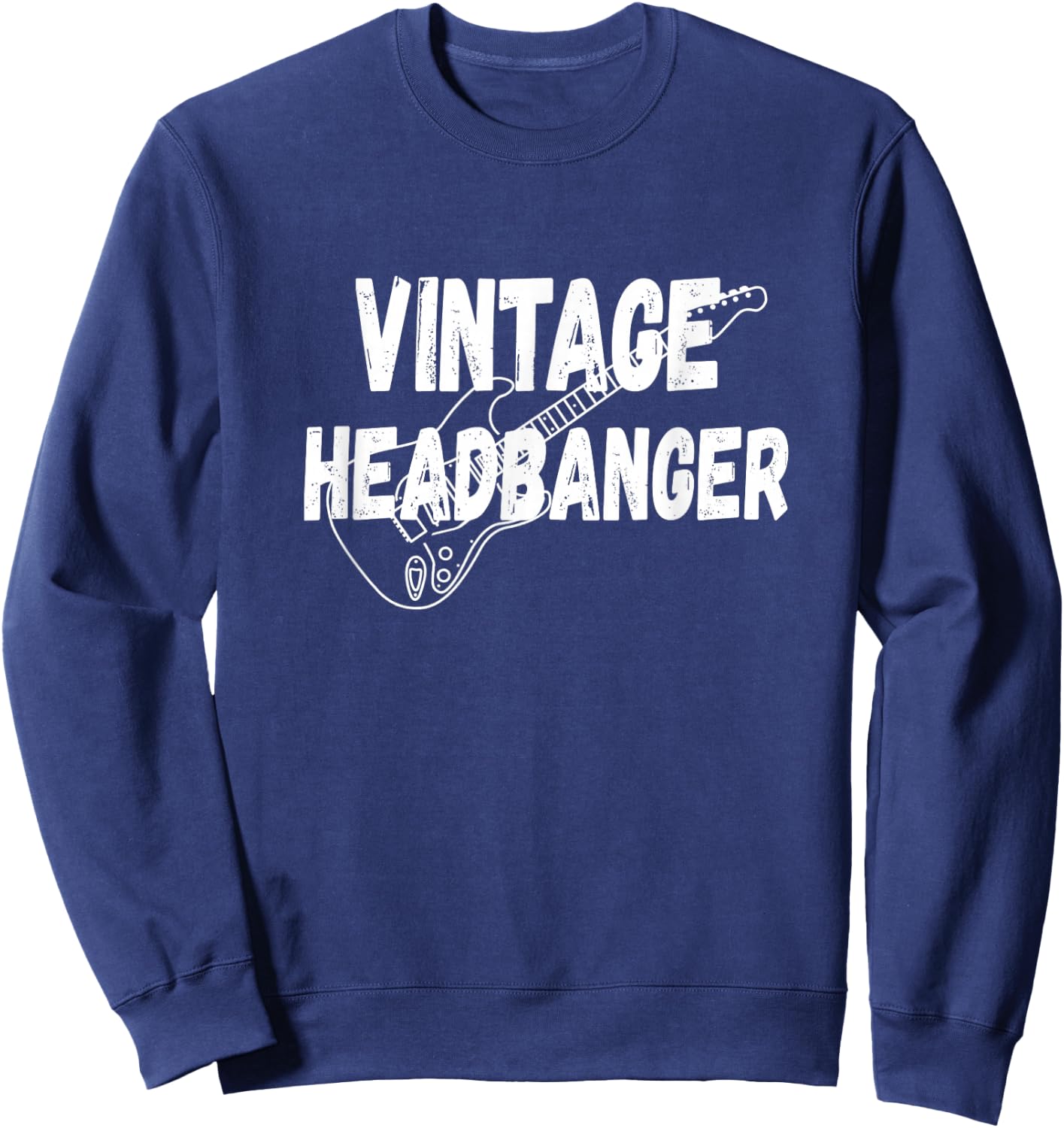 Vintage Headbanger Old Heavy Metal Music 80's Generation Sweatshirt - Sweatshirt | Navy