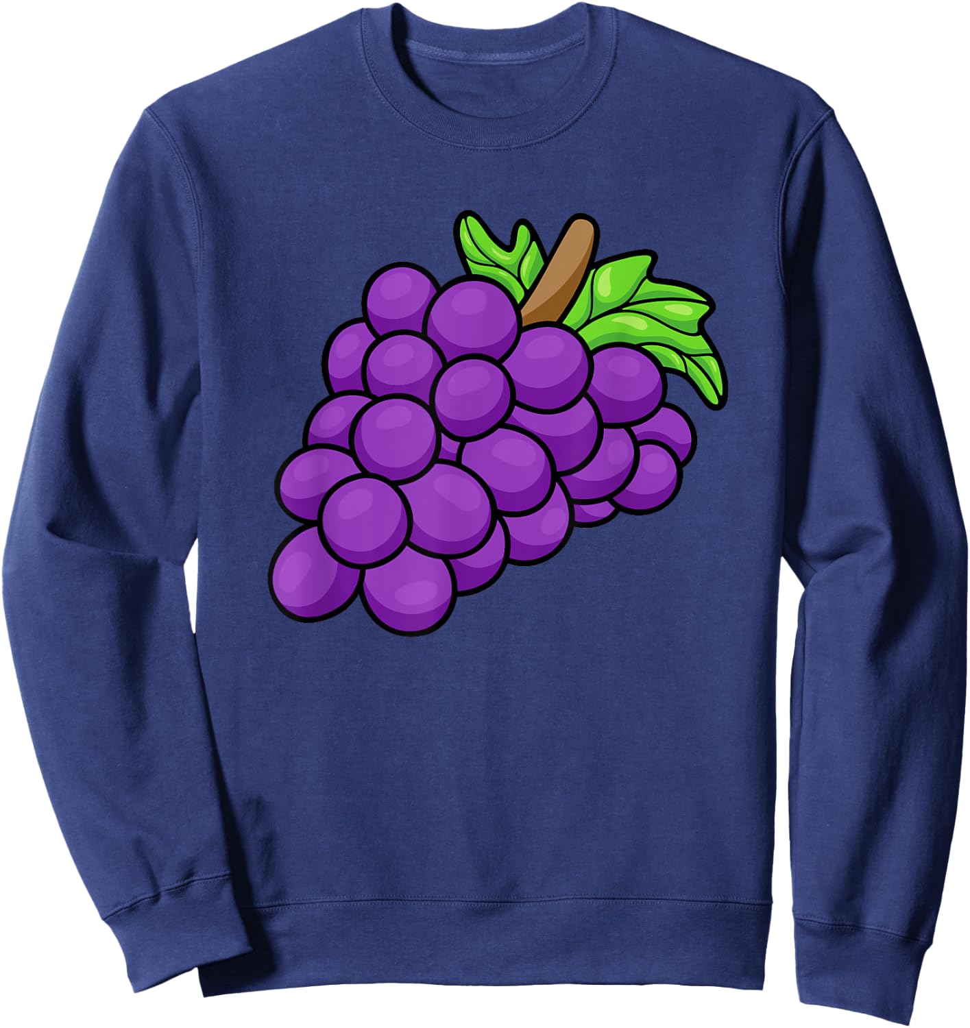 Grape Costume Funny Purple Halloween Last Minute Costumes Sweatshirt - Sweatshirt | Navy