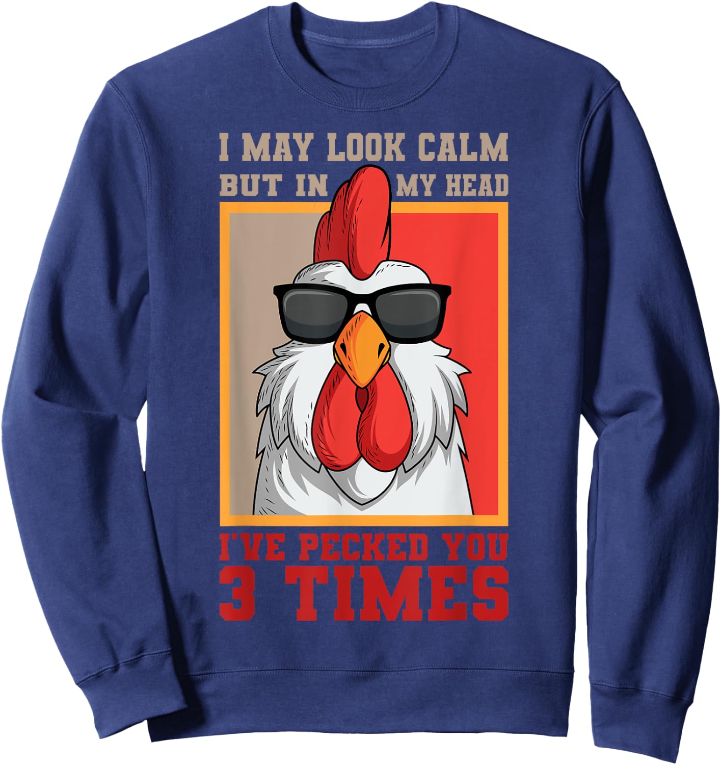 Rooster Chicken Farmers Farm Poultry Lover Sweatshirt - Sweatshirt | Navy