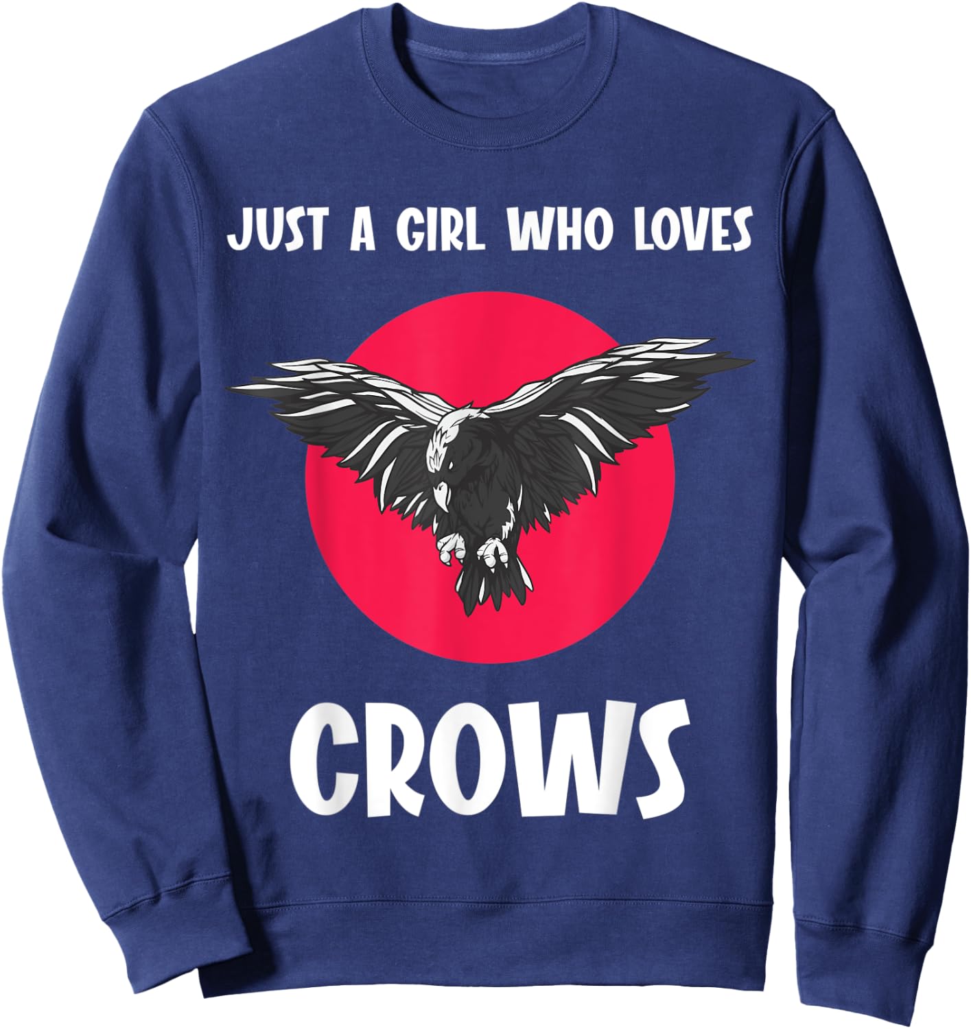 Crows Raven Ravens Bird Black Crow Sweatshirt - Sweatshirt | Navy