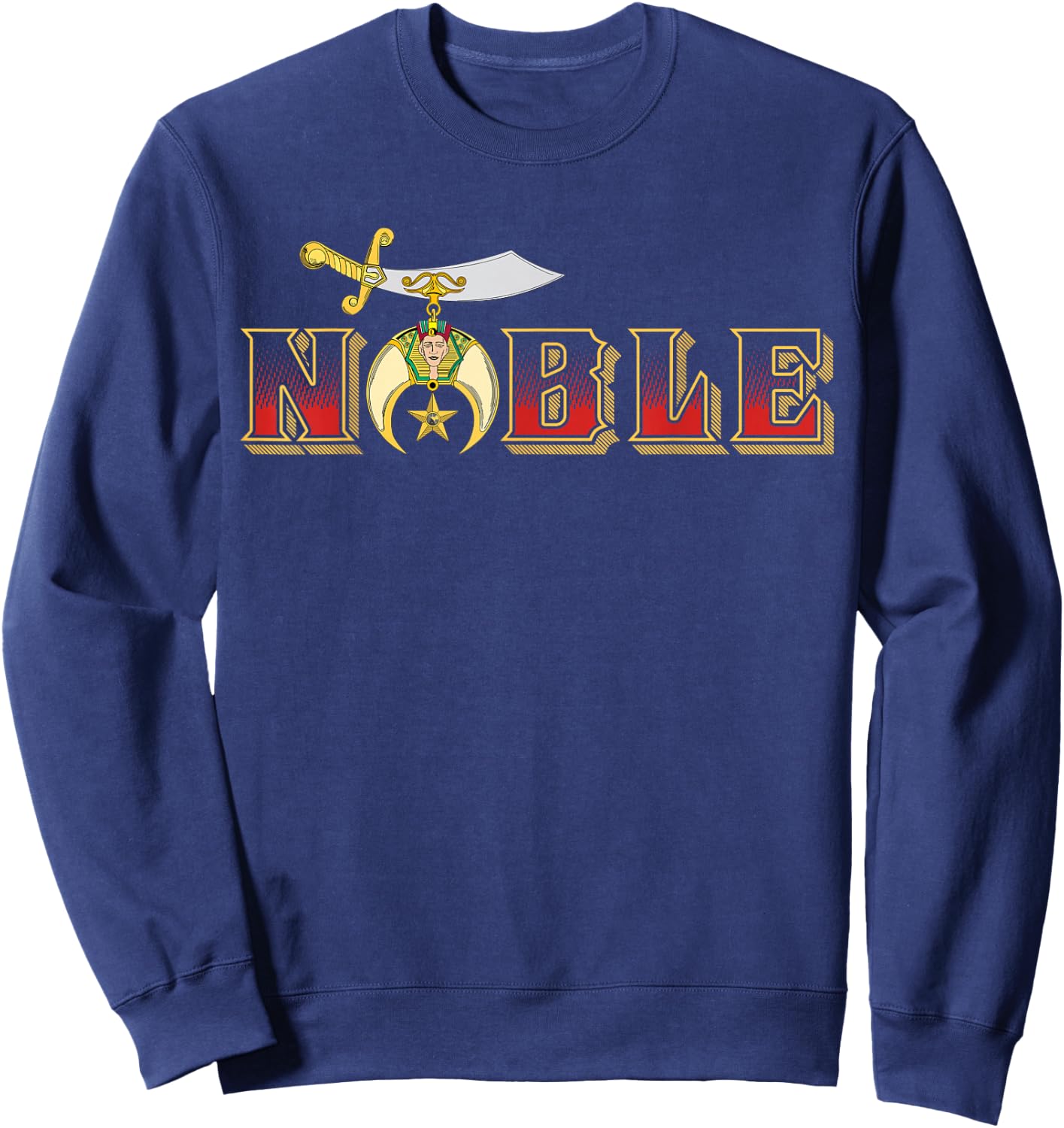Noble Shriner AAONMS Emblem AEAONMS Mason Parents' Day Sweatshirt - Sweatshirt | Navy