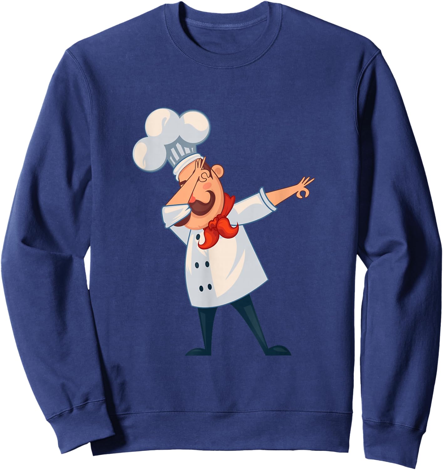 Dabbing Chef Comic Artwork For A Chef Sweatshirt - Sweatshirt | Navy