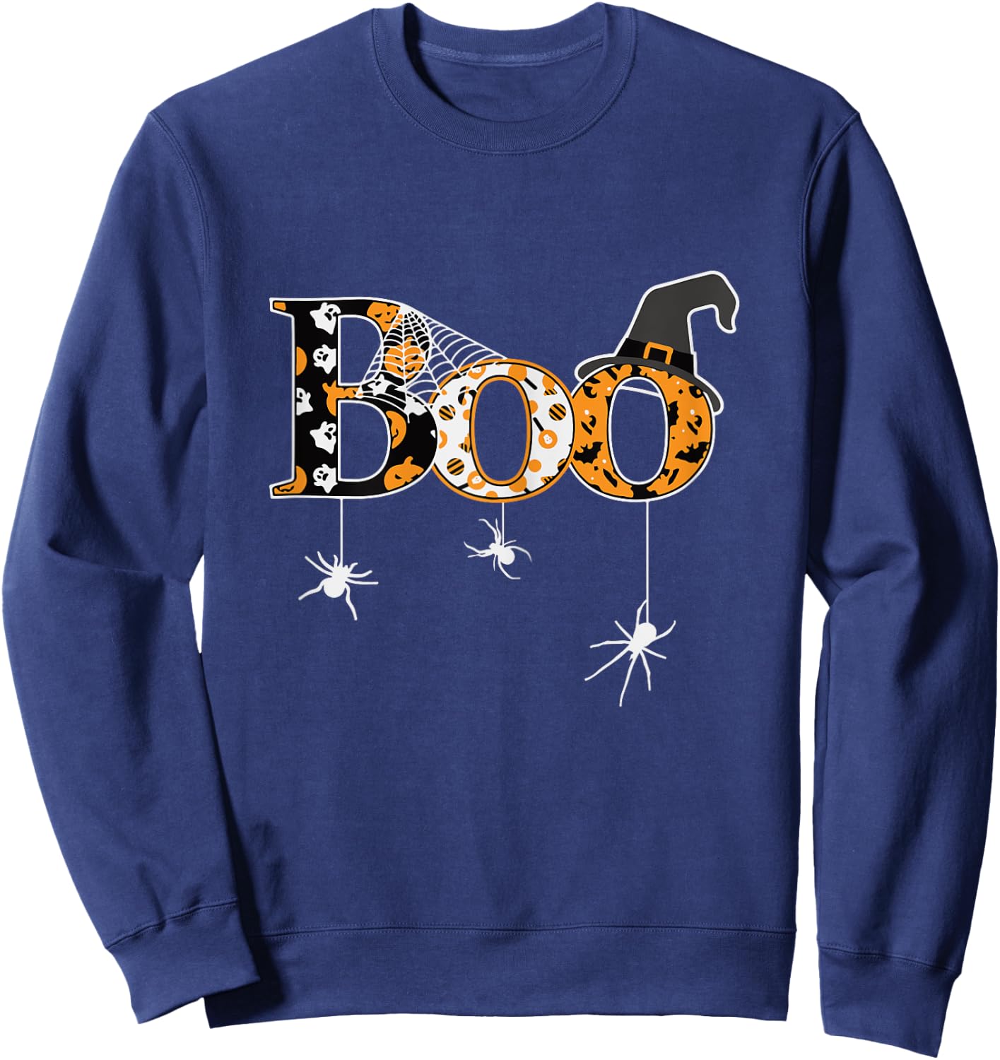 Halloween Motif - Boo Sweatshirt - Sweatshirt | Navy