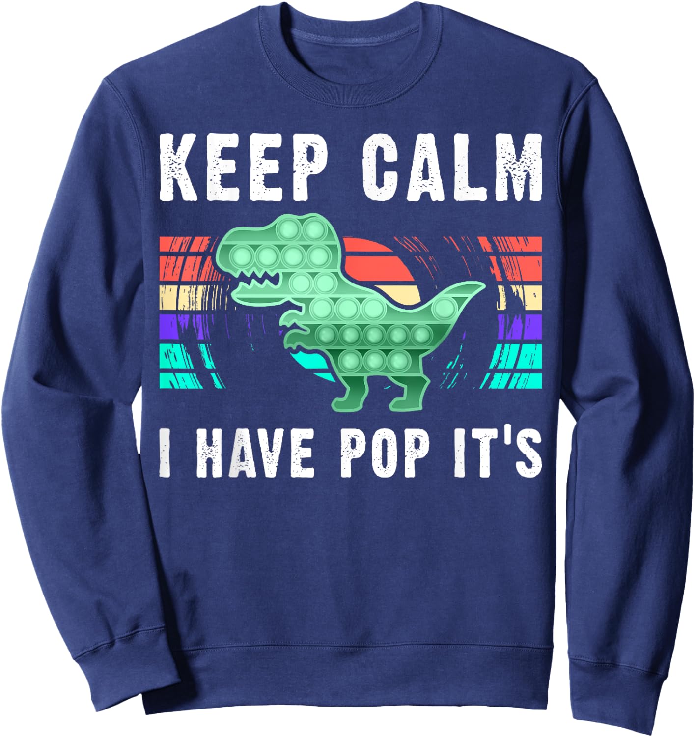 Fidget Toy Pop It Dinosaur for Boys Sweatshirt - Sweatshirt | Navy