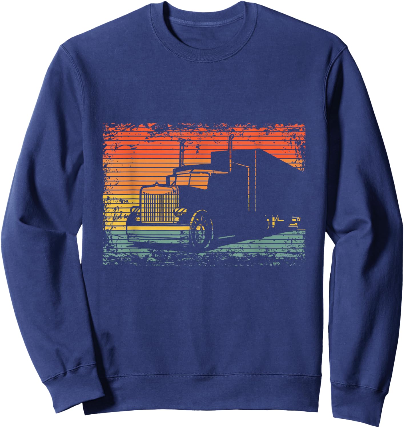 Vintage Truck Truck Driver Truck Driving Gift Sweatshirt - Sweatshirt | Navy