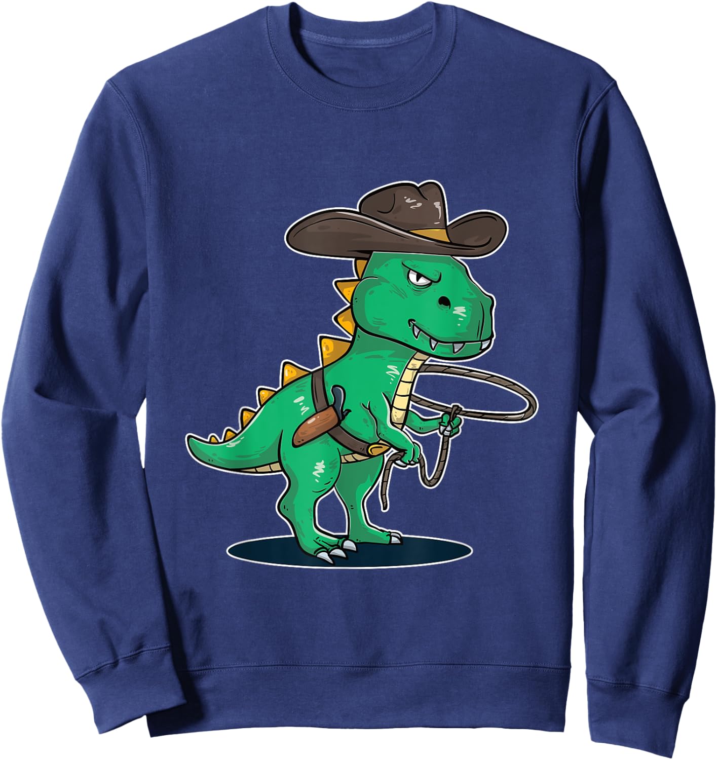 Cowboy Rodeo Dinosaur T-Rex Sweatshirt - Sweatshirt | Navy
