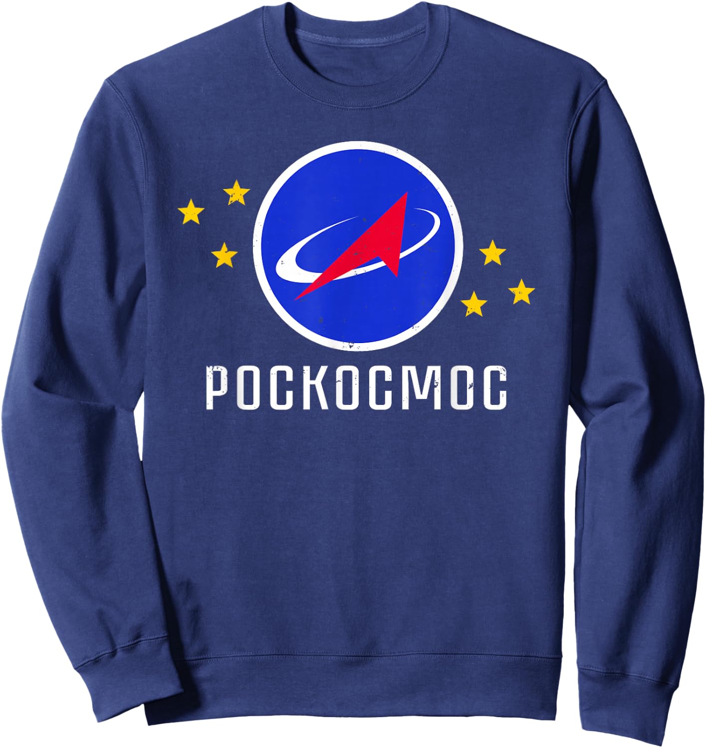 Roscosmos Space Russian Authority Russia Sputnik Sweatshirt - Sweatshirt | Navy