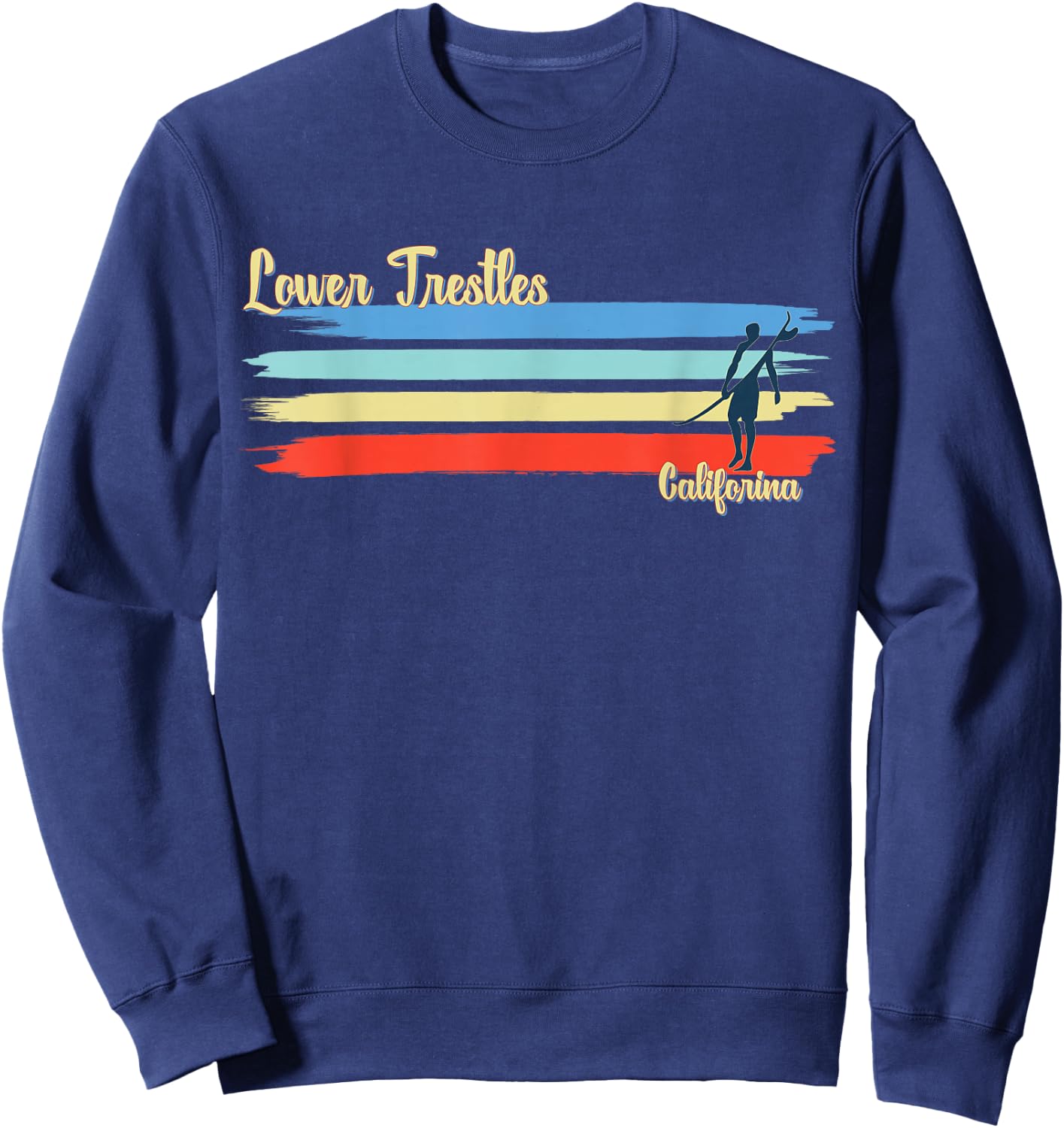 Lower Trestles Beach California Surfing Beach Sweatshirt - Sweatshirt | Navy