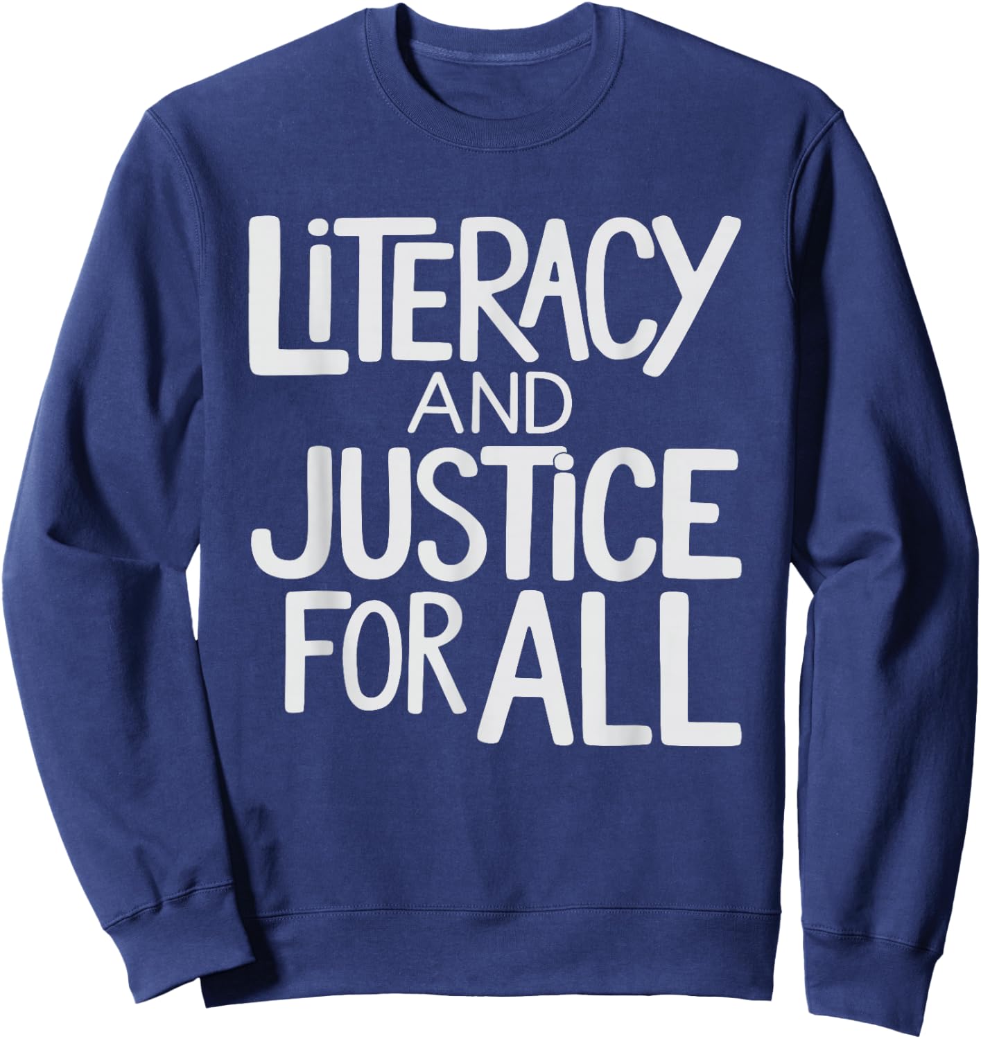 Reading Book Club Literacy and Justice for All Librarian Sweatshirt - Sweatshirt | Navy