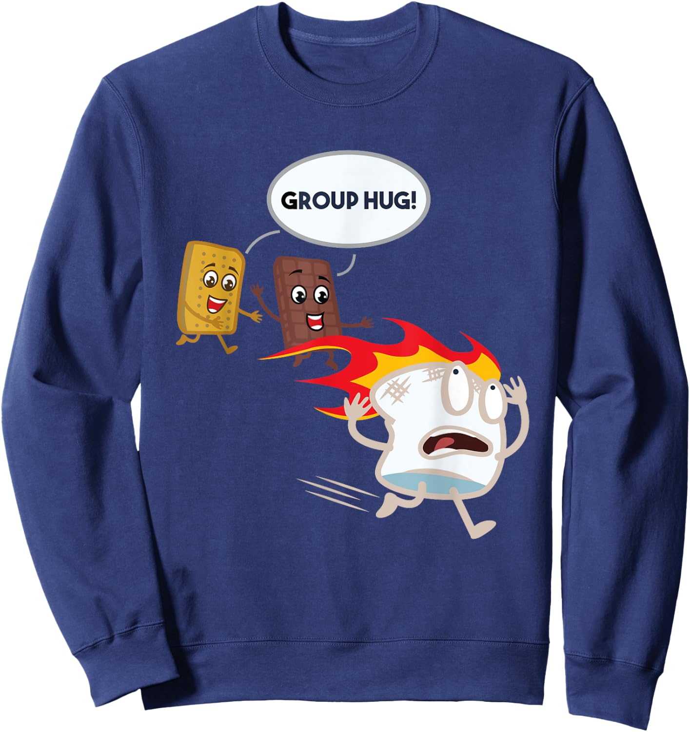 Smores S'mores Marshmallow Camping Roasting Bonfire Sweatshirt - Sweatshirt | Navy