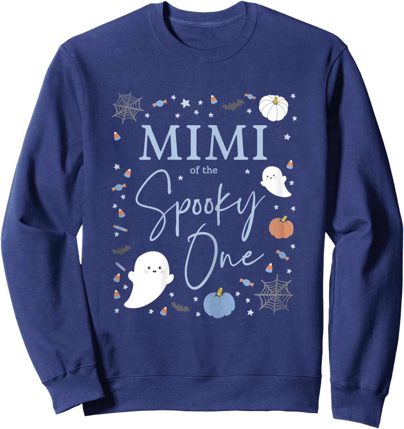 Mimi of the Spooky One First Birthday Blue Boy 1st Halloween Sweatshirt - Sweatshirt | Navy