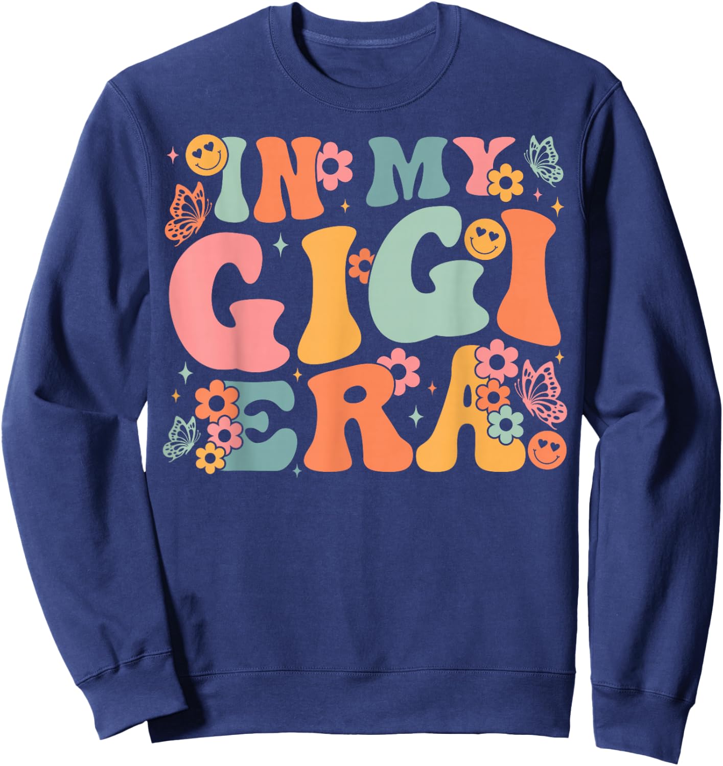 In My Gigi Era Baby Pregnancy Announcement for Grandma Sweatshirt - Sweatshirt | Navy