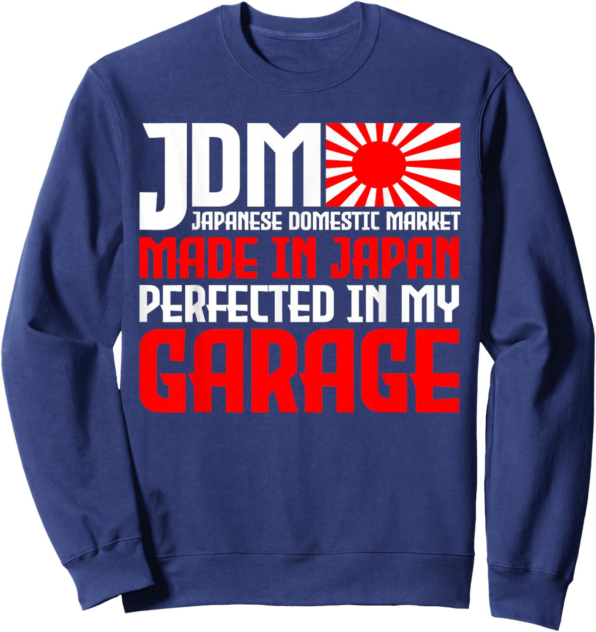 JDM Motorsport Car Tuning Automotive Sweatshirt - Sweatshirt | Navy