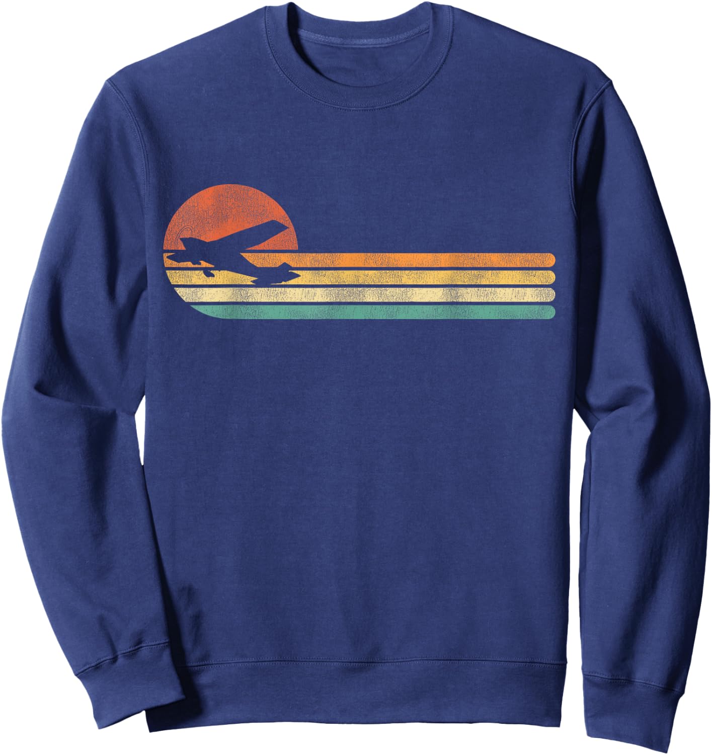 Airplane Pilot Vintage Sweatshirt - Sweatshirt | Navy
