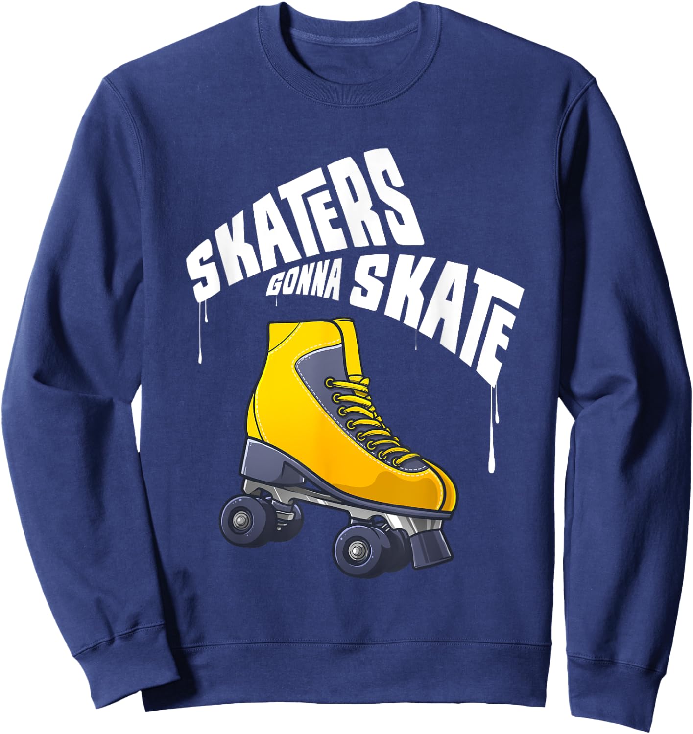 Funny Roller Skating Art Men Women Boys Girls Roller Skater Sweatshirt - Sweatshirt | Navy