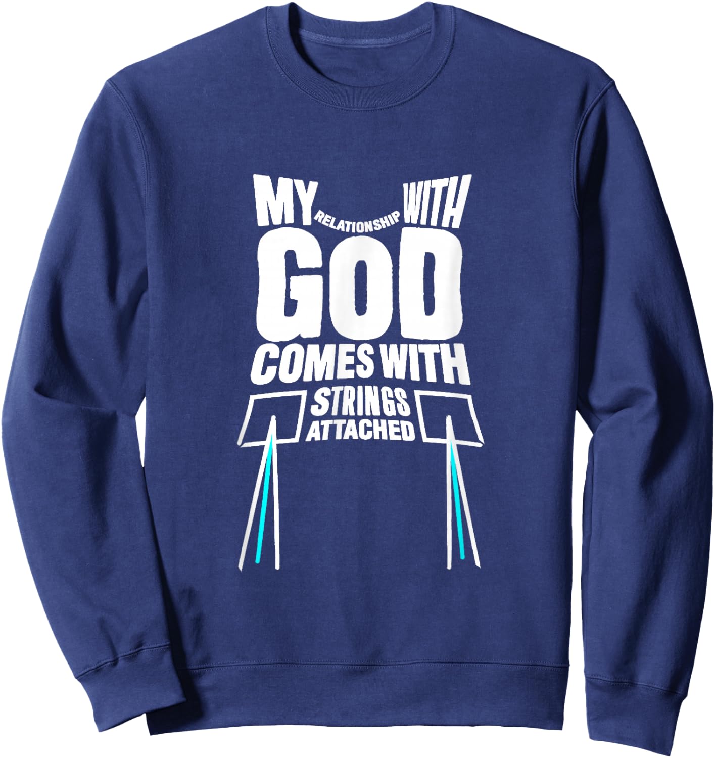 Tzitzit My Relationship with God is Conditioned Sweatshirt - Sweatshirt | Navy