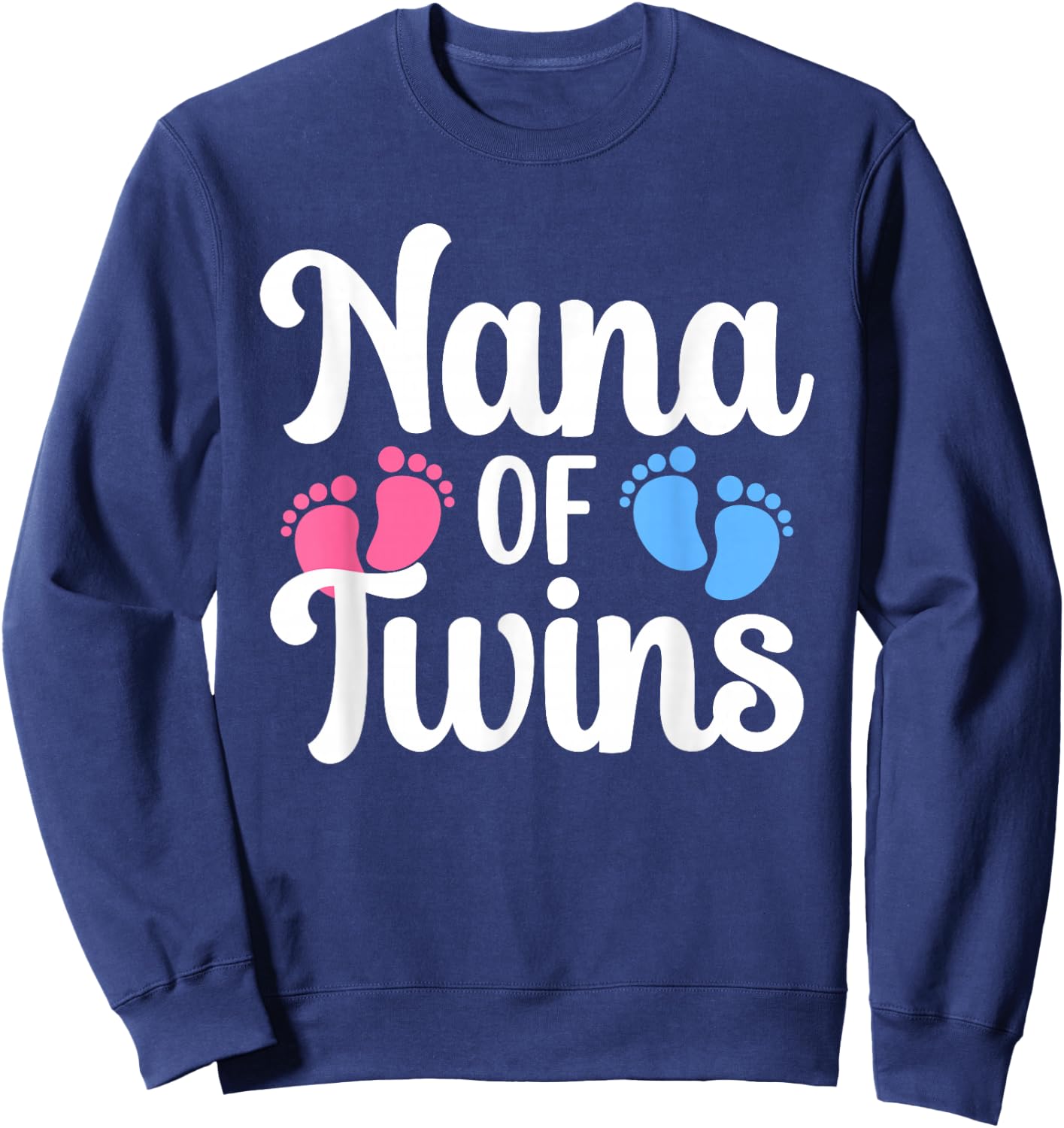 Nana of Twins Proud Twin Nana Grandma Sweatshirt - Sweatshirt | Navy