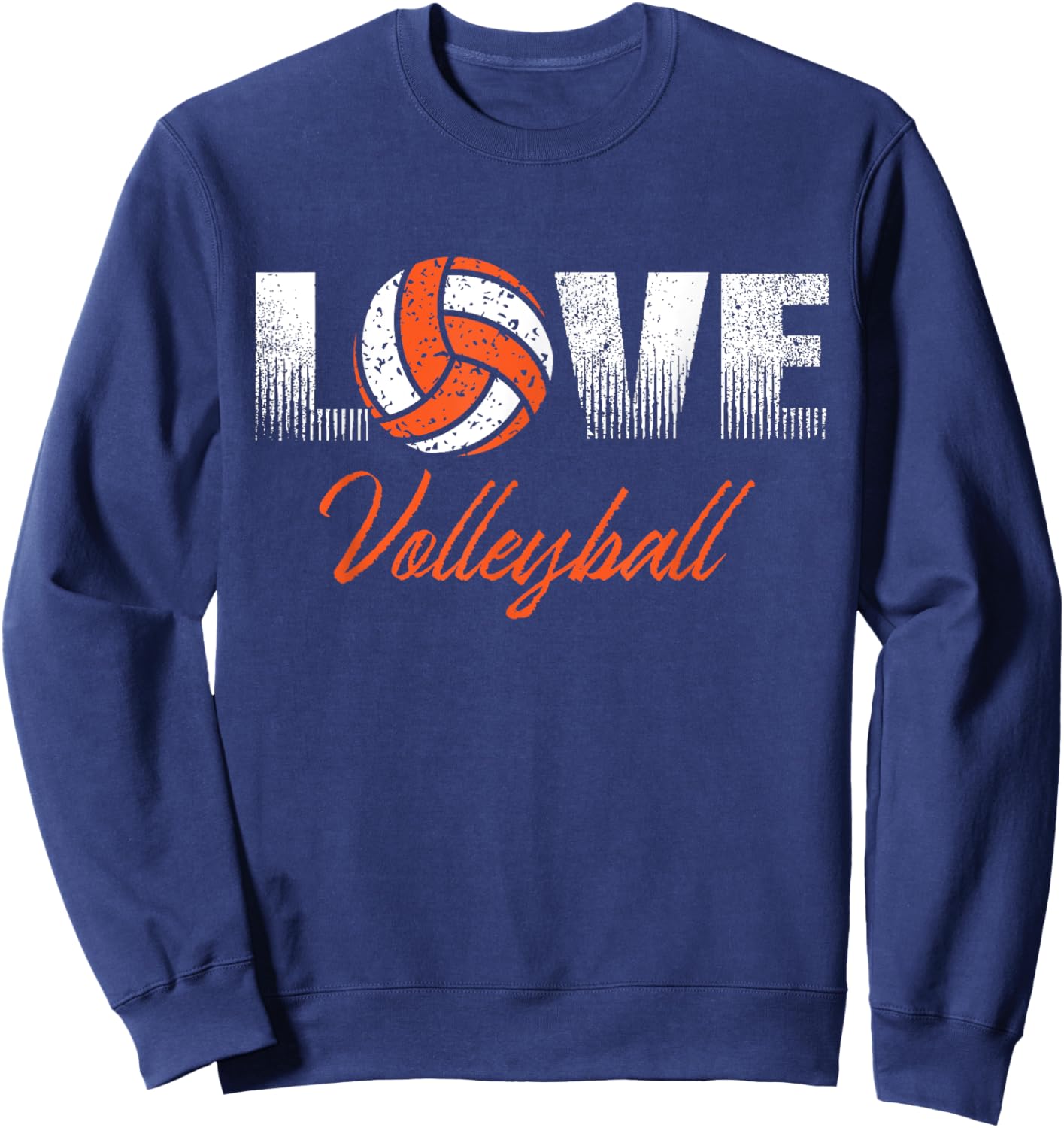 Orange Volleyball Team or Player Gift Sweatshirt - Sweatshirt | Navy