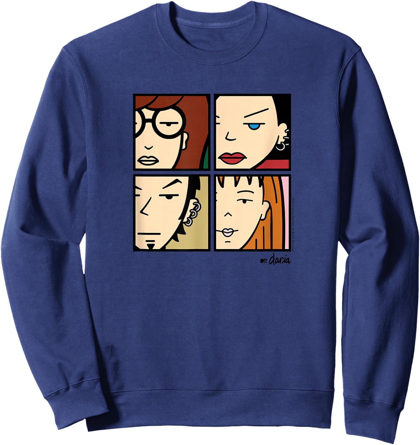 Daria - Character Grid Sweatshirt - Sweatshirt | Navy