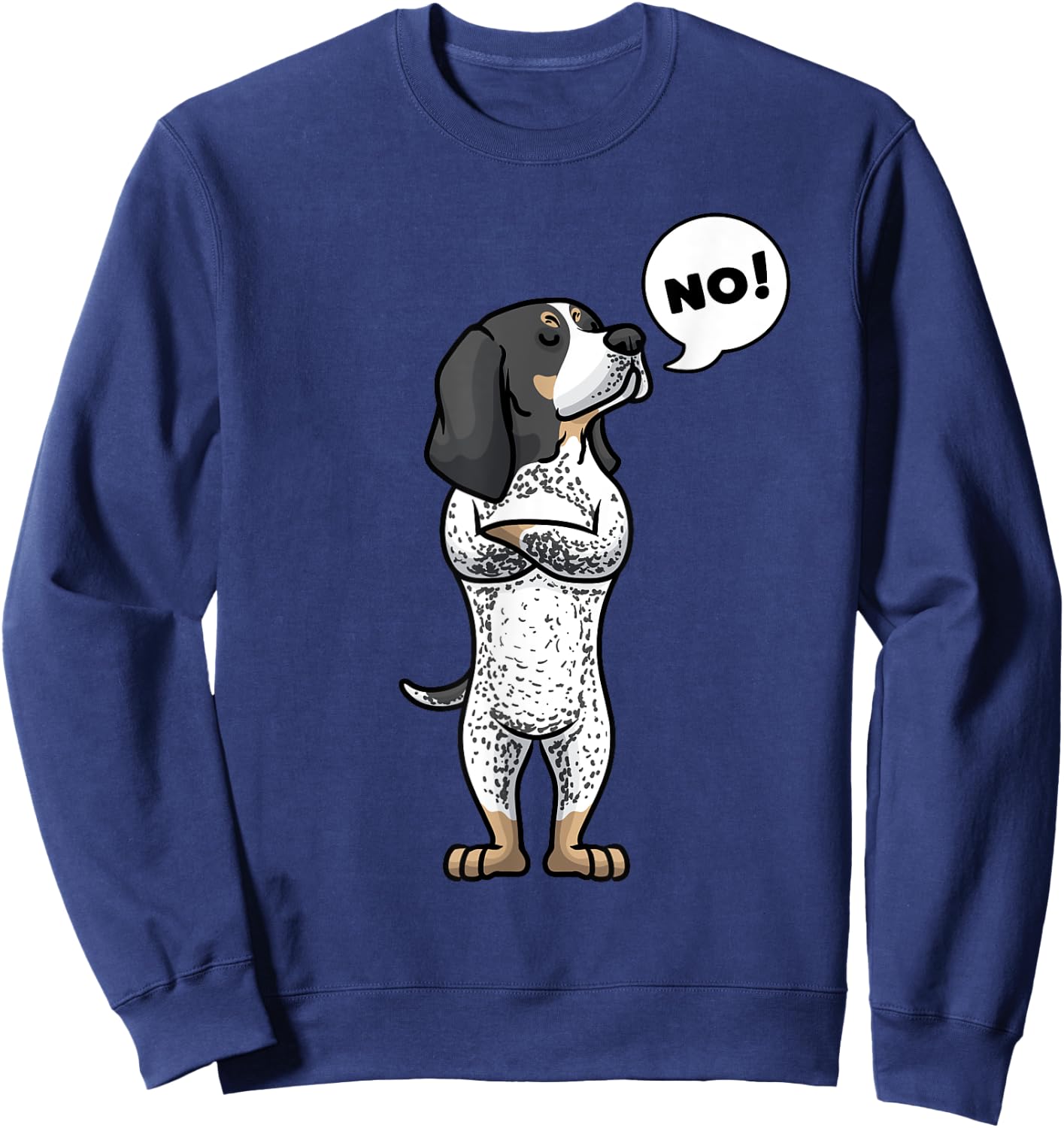 Stubborn Bluetick Coonhound Dog Sweatshirt - Sweatshirt | Navy