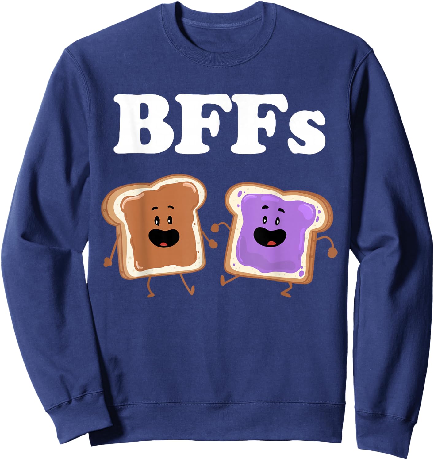 Peanut Butter and Jelly BFFs Sweatshirt - Sweatshirt | Navy