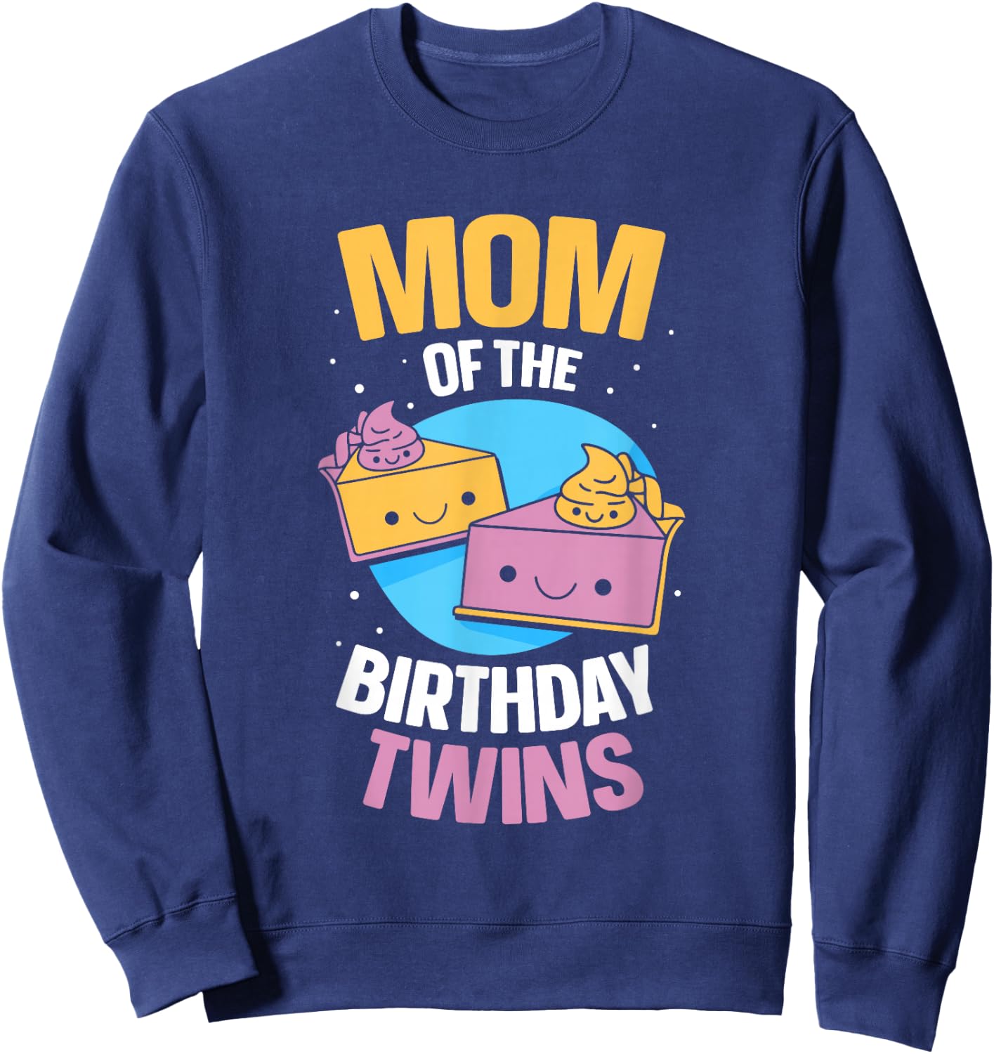 Mother of the Birthday Twins Birthday Twin Mum Sweatshirt - Sweatshirt | Navy