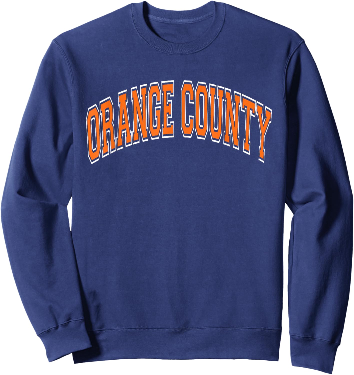 Orange County Arched Orange Text Sweatshirt - Sweatshirt | Navy