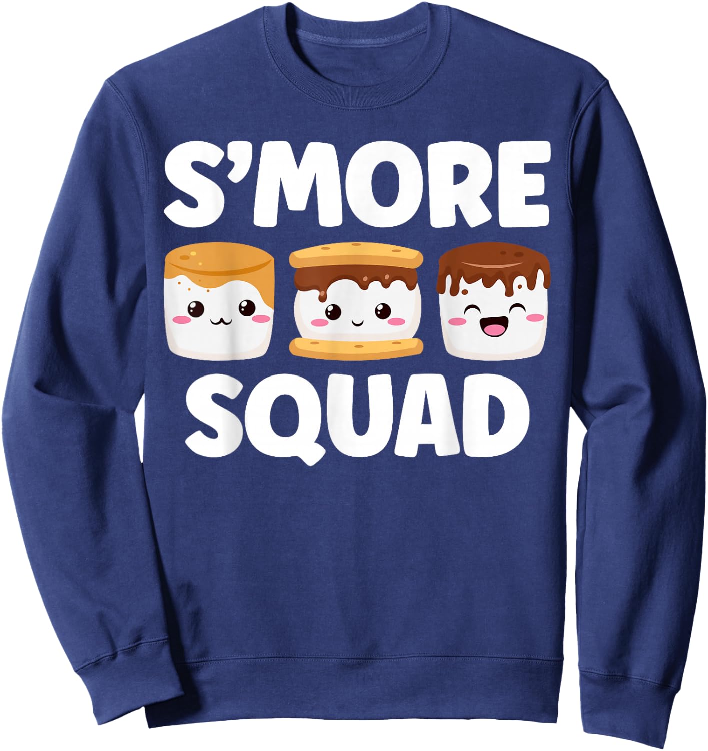 Smore Squad Camping Campfire Chocolate Marshmallow S'mores Sweatshirt - Sweatshirt | Navy