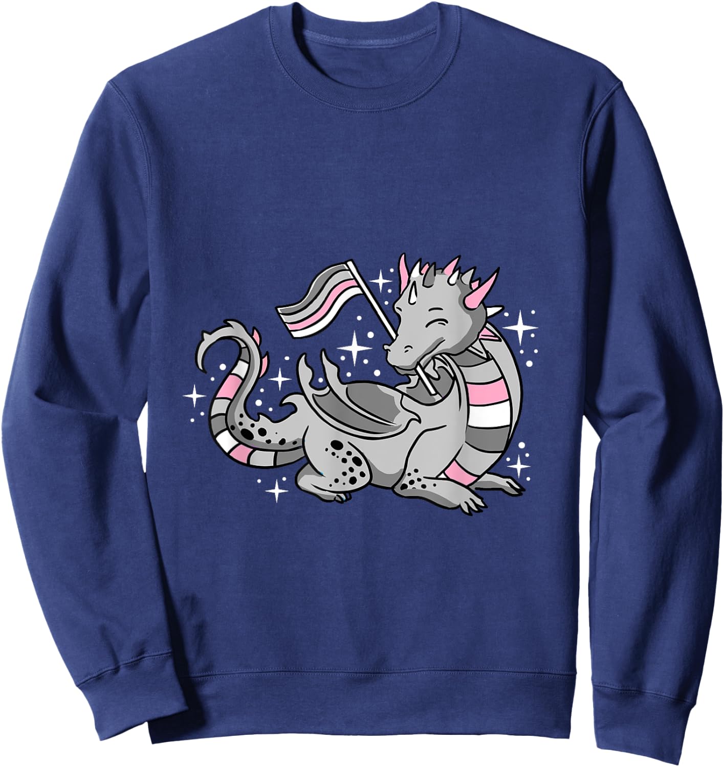 Demigirl Dragon Demigirl Pride Sweatshirt - Sweatshirt | Navy