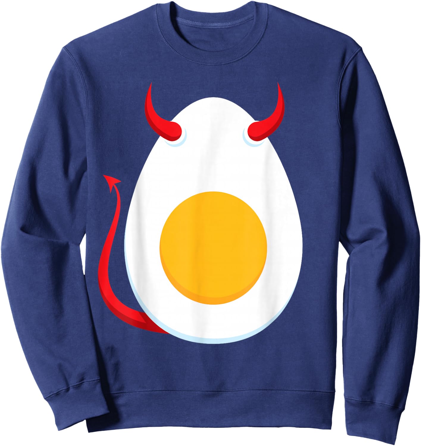 Pretend I'm a Deviled Egg Funny Teacher Halloween Costume Sweatshirt - Sweatshirt | Navy