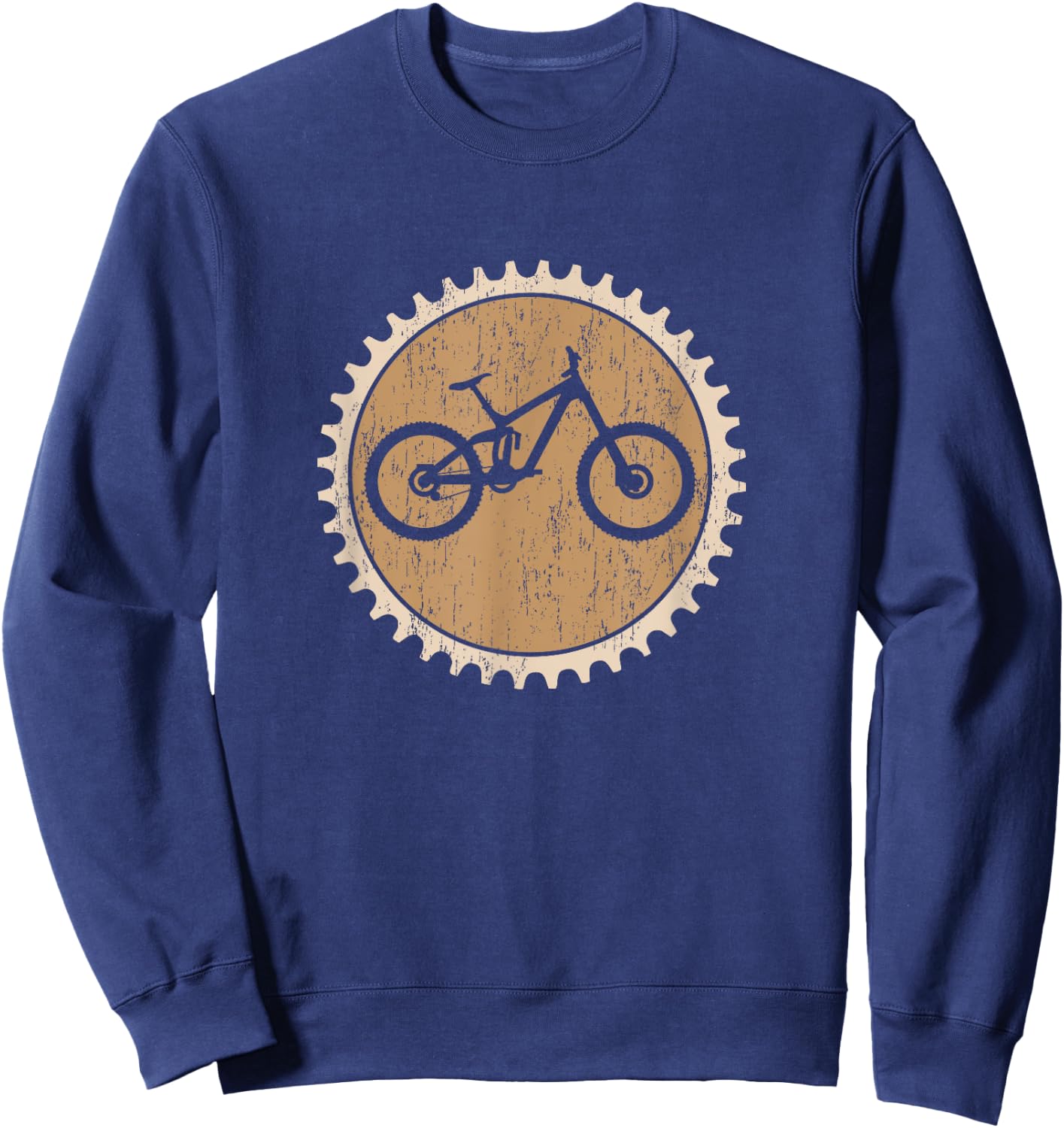 Enduro Bike Chainring Mountain Bike Sweatshirt - Sweatshirt | Navy