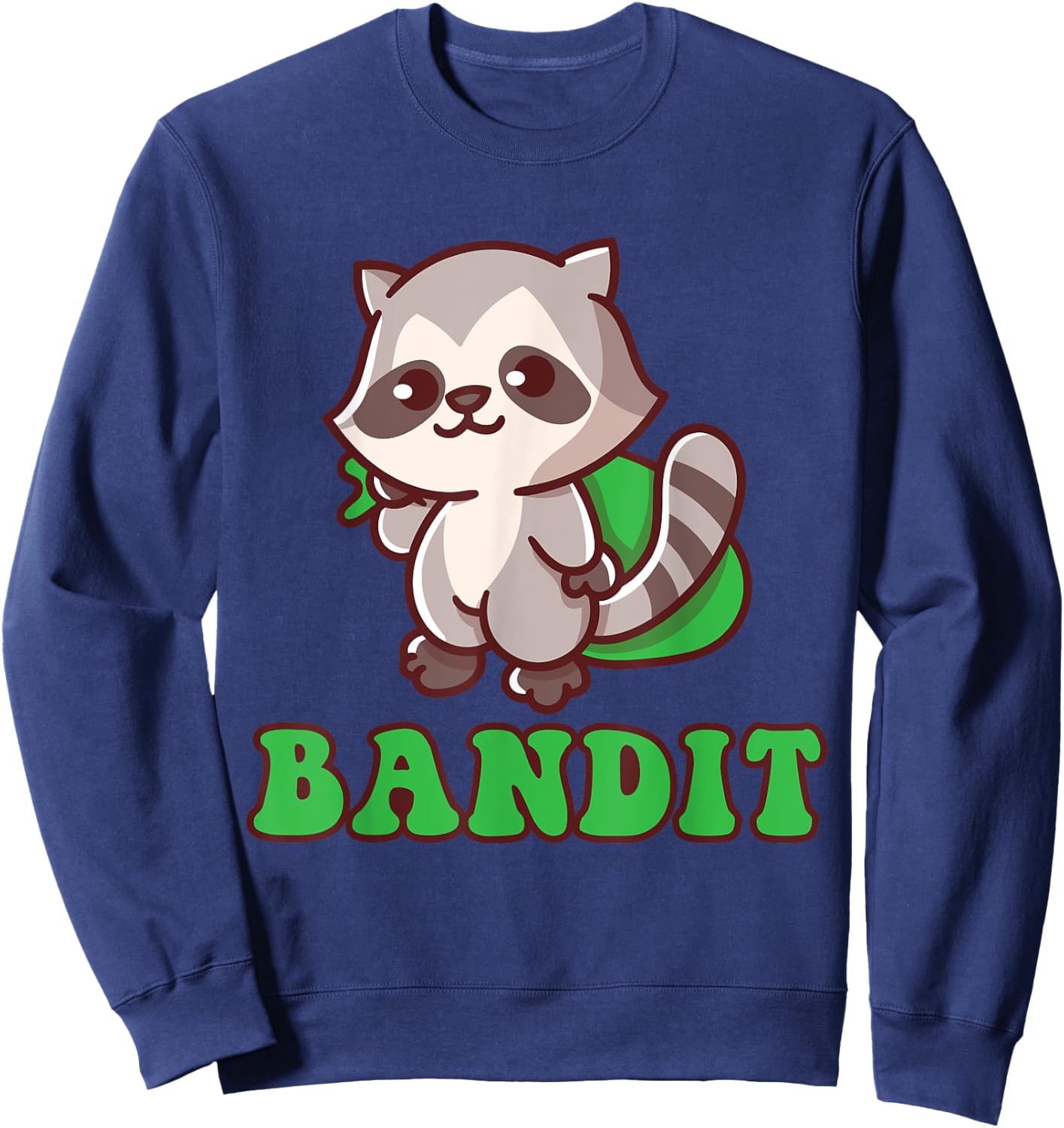 Bandit Cute Criminal Rubbish Panda Animal Friend Raccoon Sweatshirt - Sweatshirt | Navy